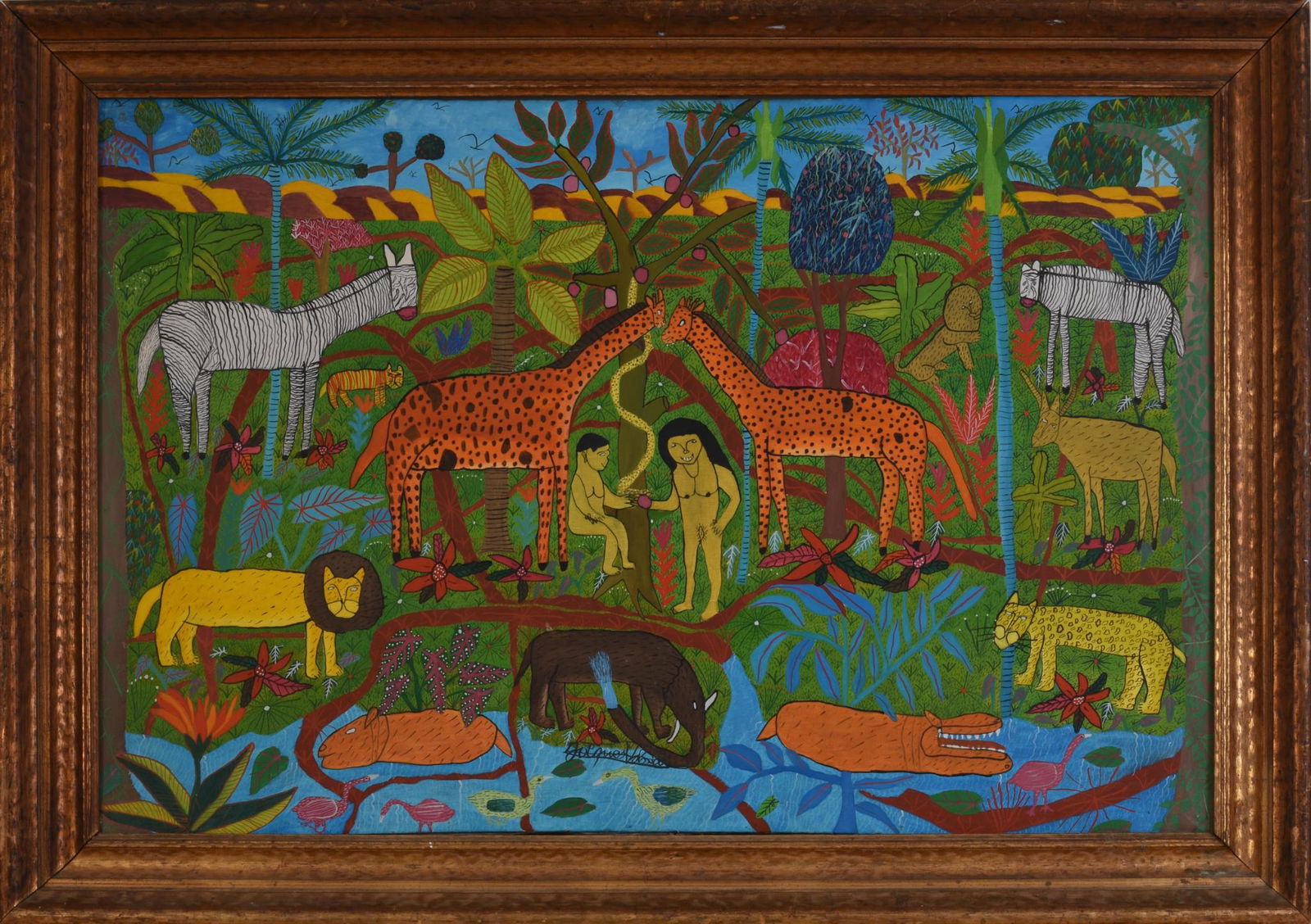 Haitian Adam and Eve Painting. (1 of 2)