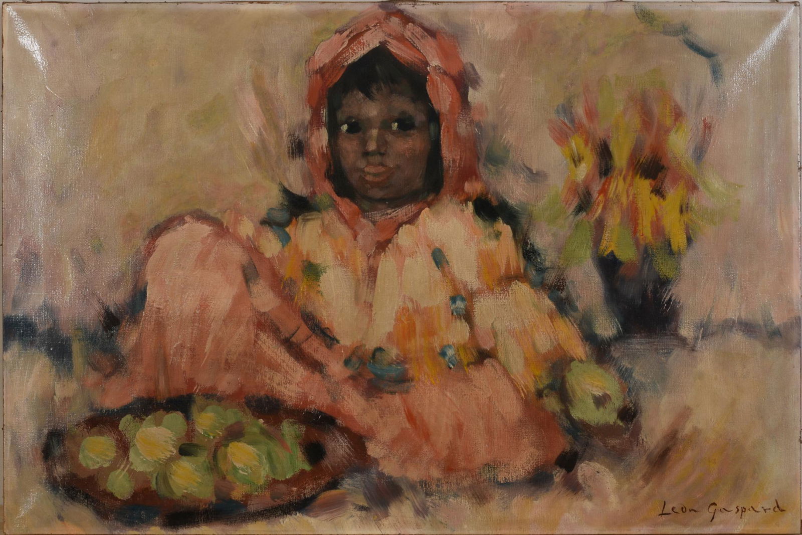 Portrait of a Girl, Manner of Leon Gaspard. (1 of 3)