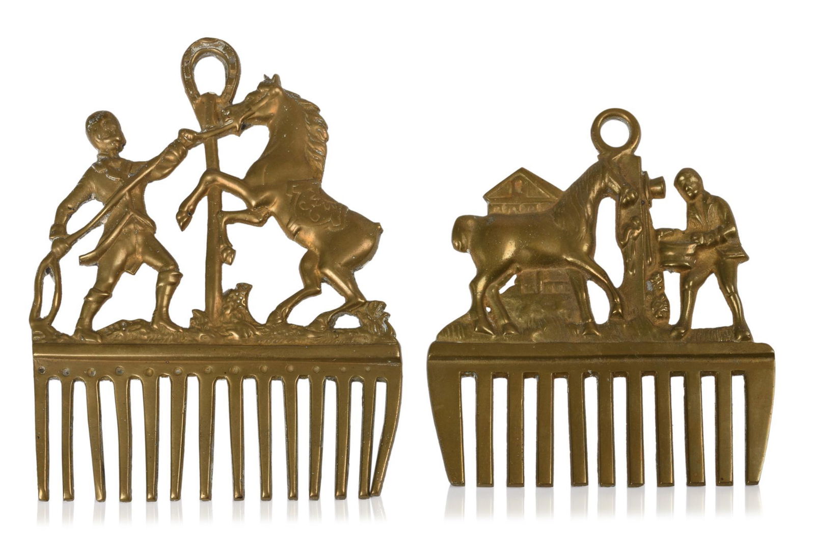 Two Brass Horse Combs. (1 of 2)