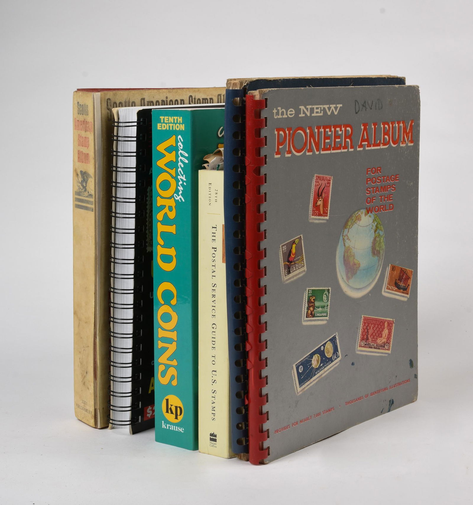 Stamp Albums together with Books (1 of 2)