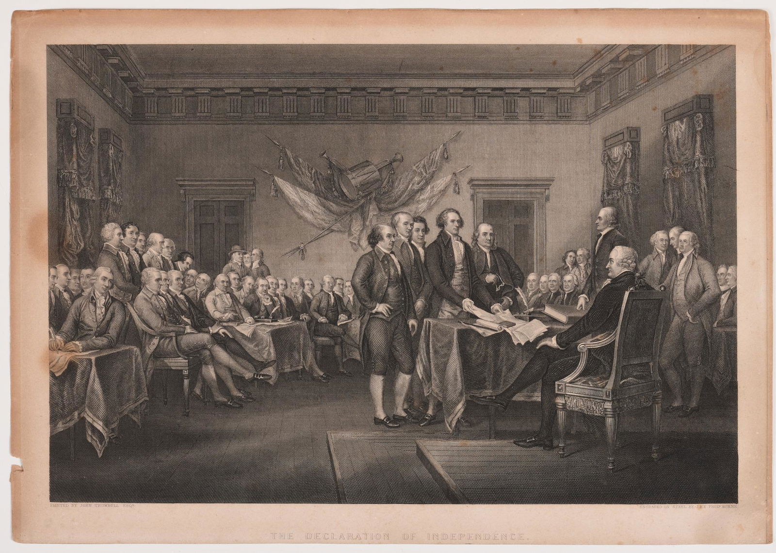 Declaration of Independence Engraving After Trumbull. (1 of 2)
