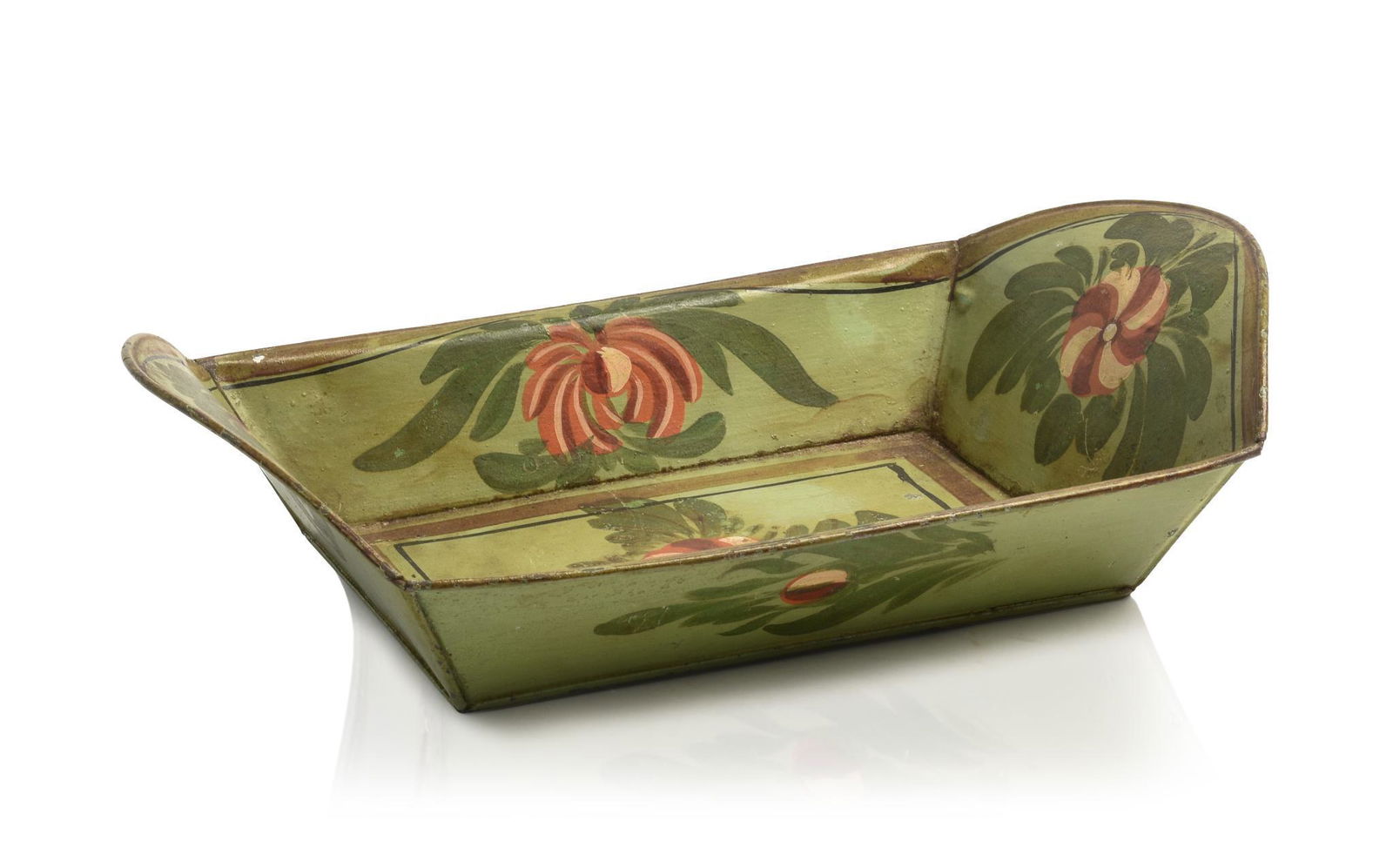Early Painted Tole Basket. (1 of 5)
