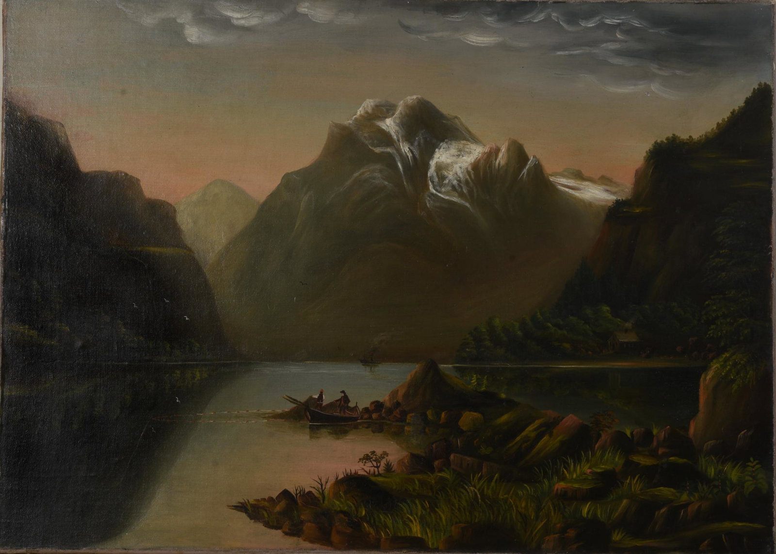 19th Century American School Landscape.: Oil on canvas, 26 x 36 inches, unframed.