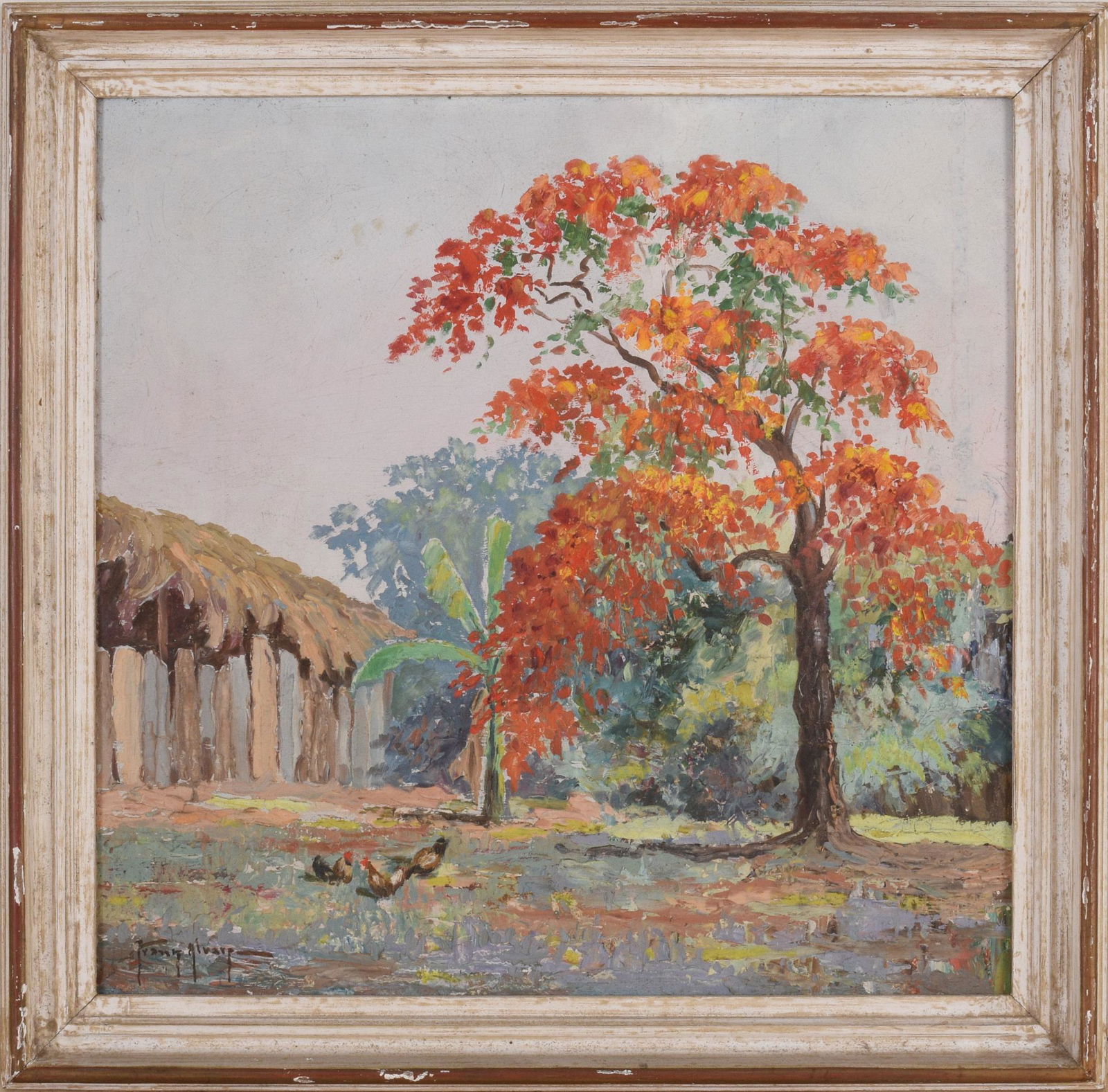 Impressionist Tropical Scene. (1 of 3)