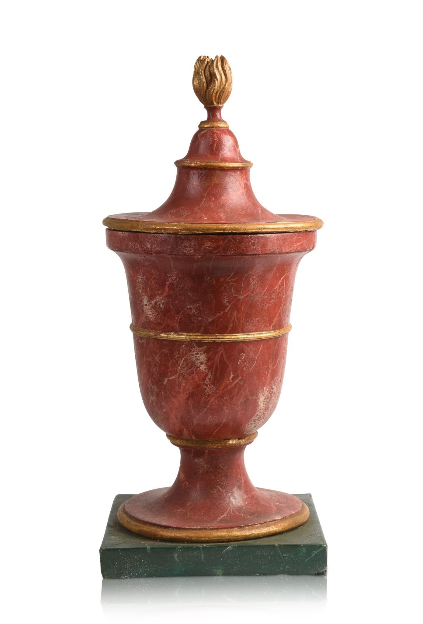 Large Decorative Urn With Flame Finial (1 of 3)