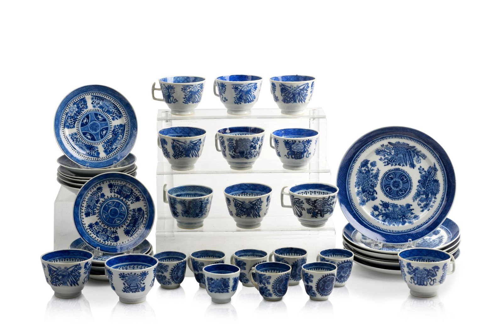 Thirty Seven Pieces of Chinese Blue Fitzhugh Porcelain. (1 of 4)
