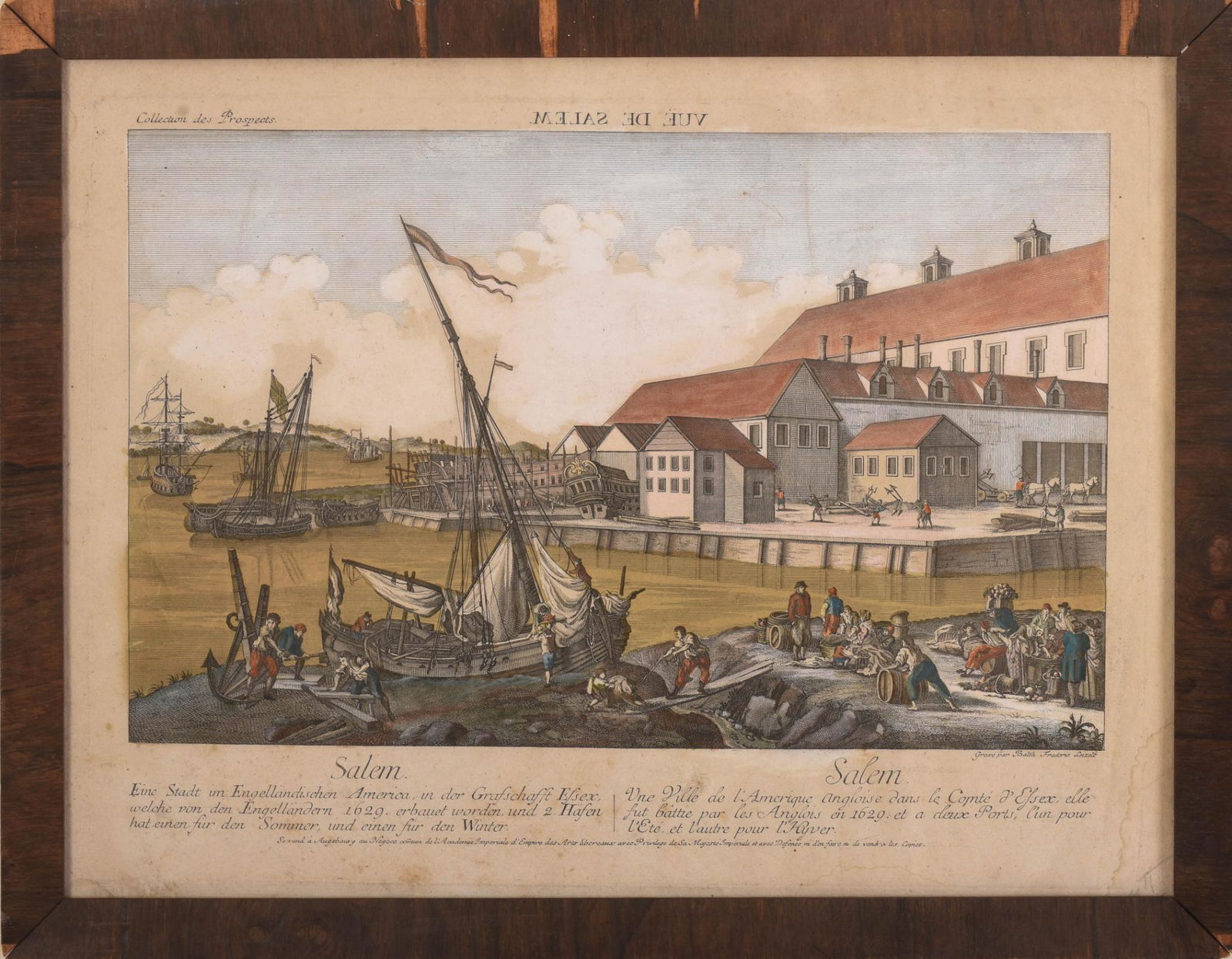 Vue de Optique Engraving of Salem, Massachusetts. (1 of 1)