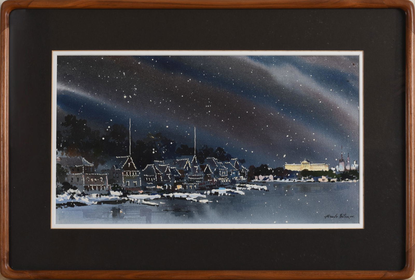 Howard Noel Watson (Born 1929). Boat House Row, Philadelphia. (1 of 3)