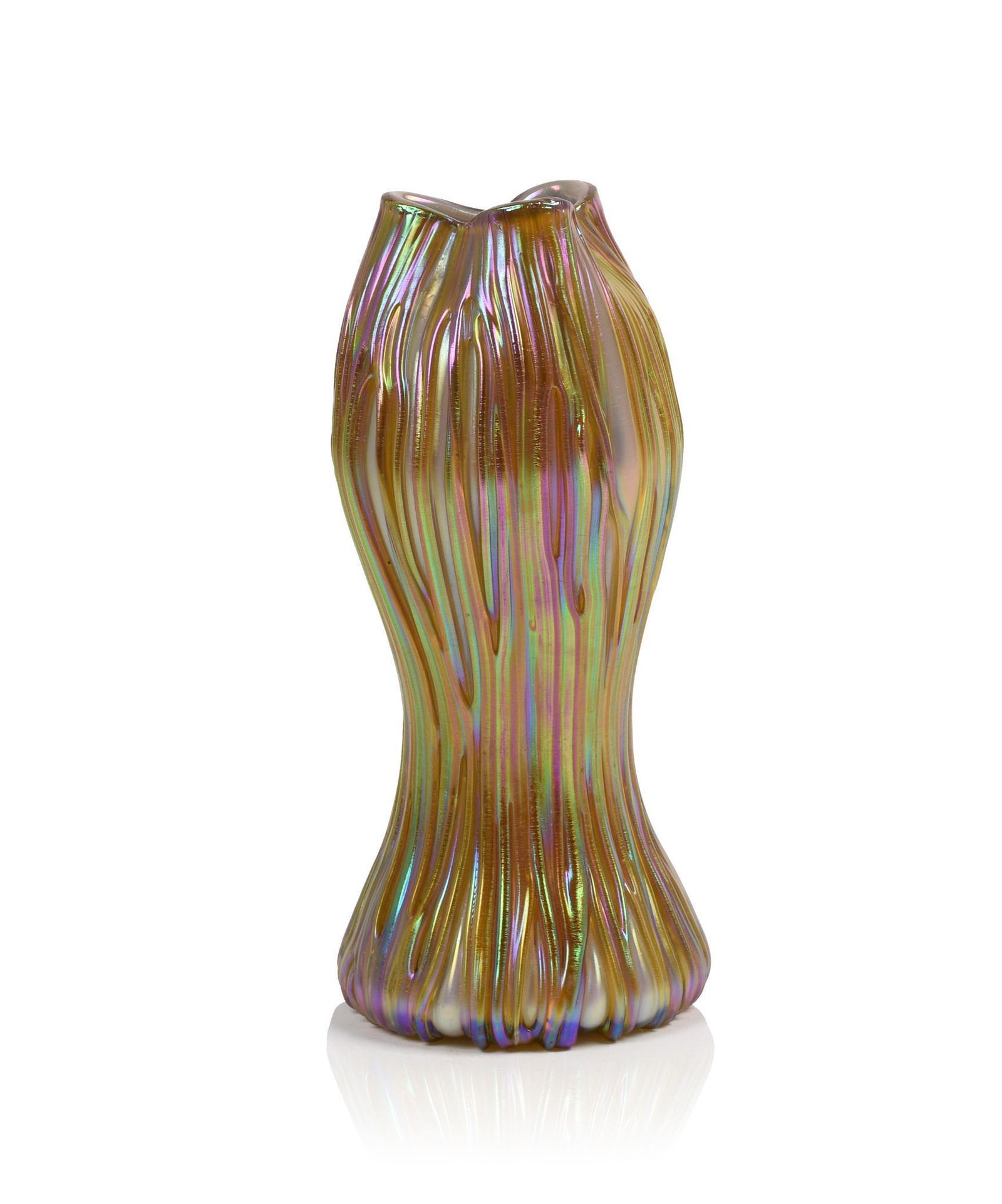 Loetz "Silveria" Glass Vase.: Austria . c. 1904. Height 6.25 inches.
