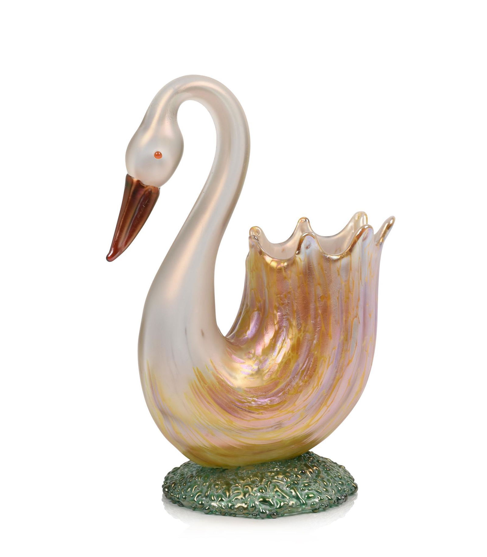 Loetz Glass Swan Vase. (1 of 5)