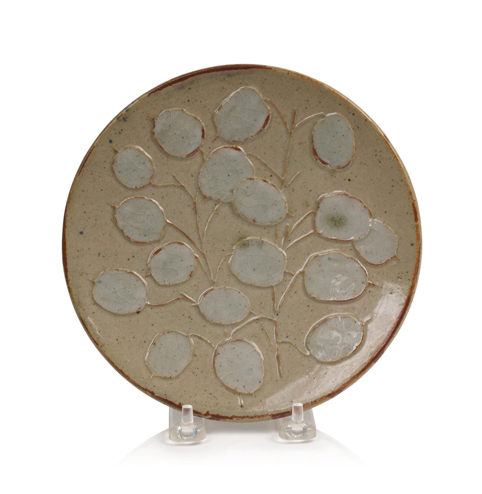 Auguste Delaherche Pottery Plate. (1 of 3)