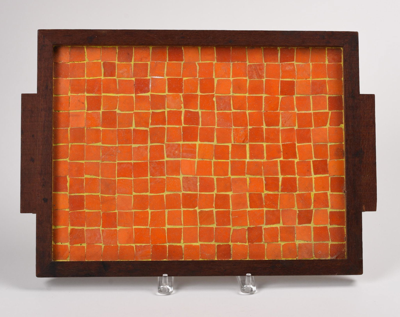 Mid Century Tile Tray.: 12.5 x 18 inches.