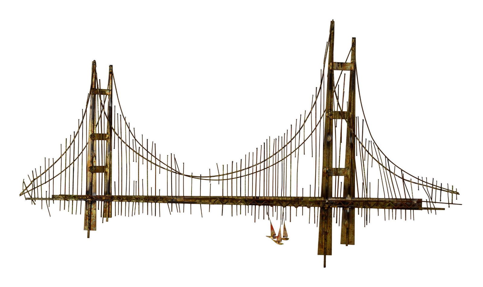 Curtis Jere Brooklyn Bridge Wall Sculpture. (1 of 3)