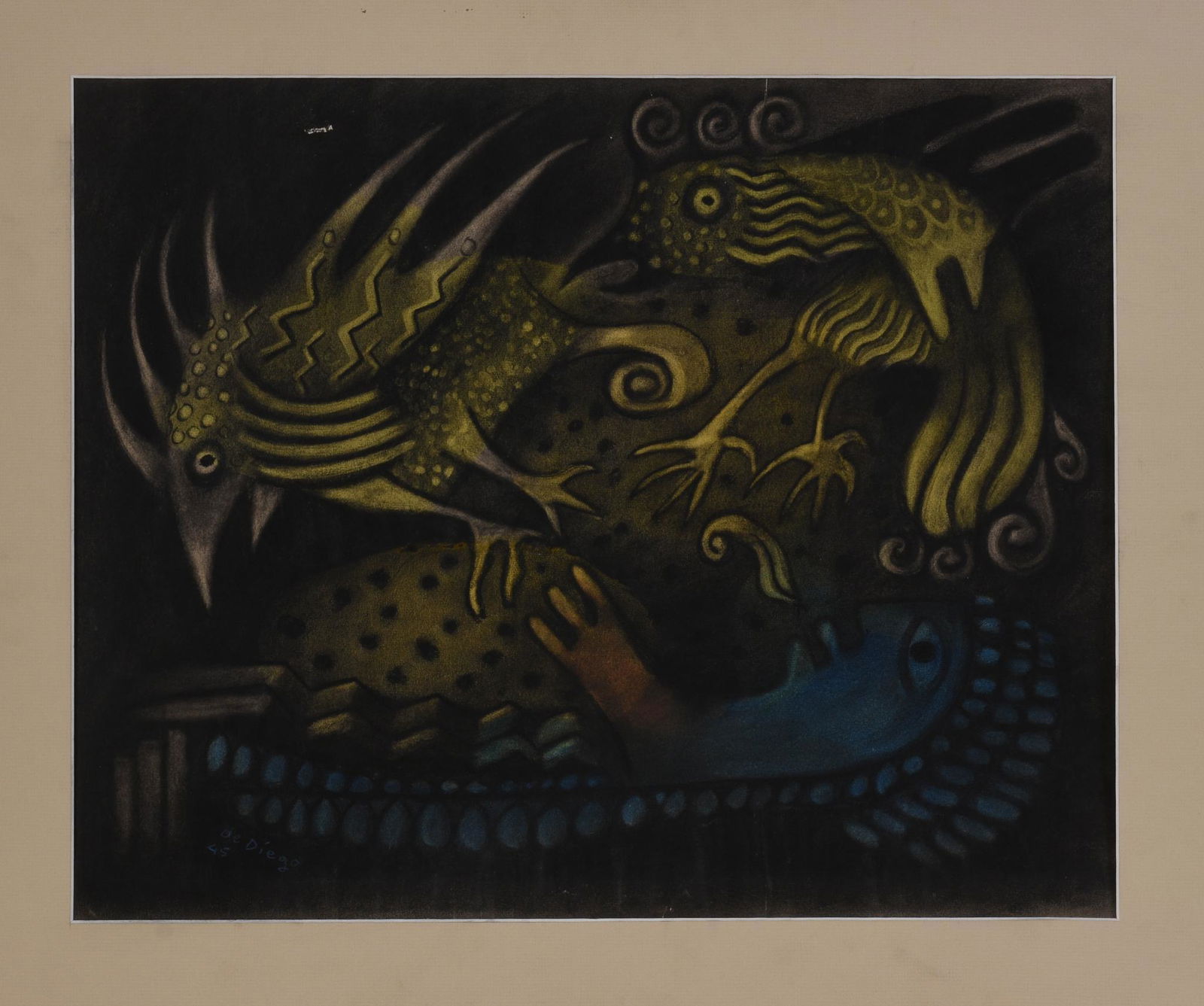 Julio De Diego (1900 - 1979). Two Birds. (1 of 2)