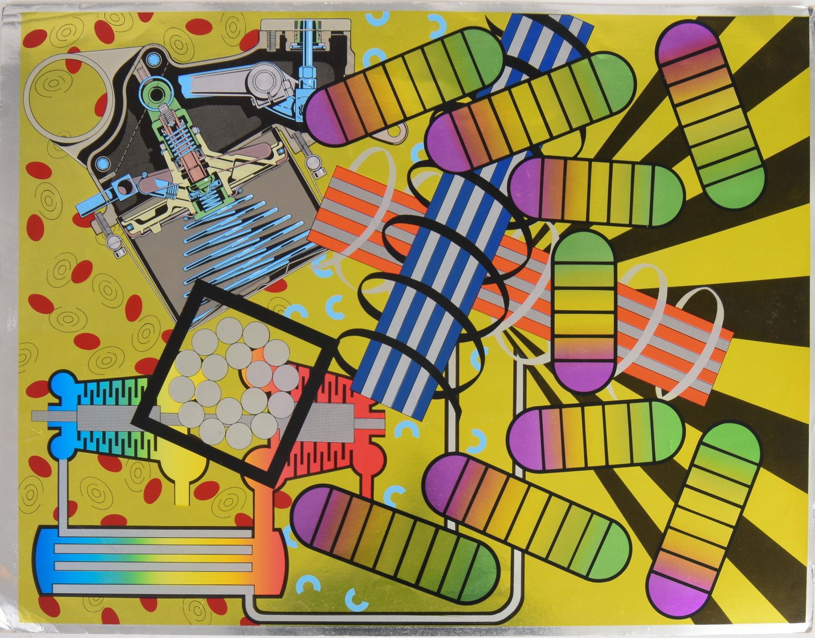 Three Peter Phillips Pop Art Prints.: Sheets 34 x 26 inches, pencil signed, dated 1972, and numbered 89/100