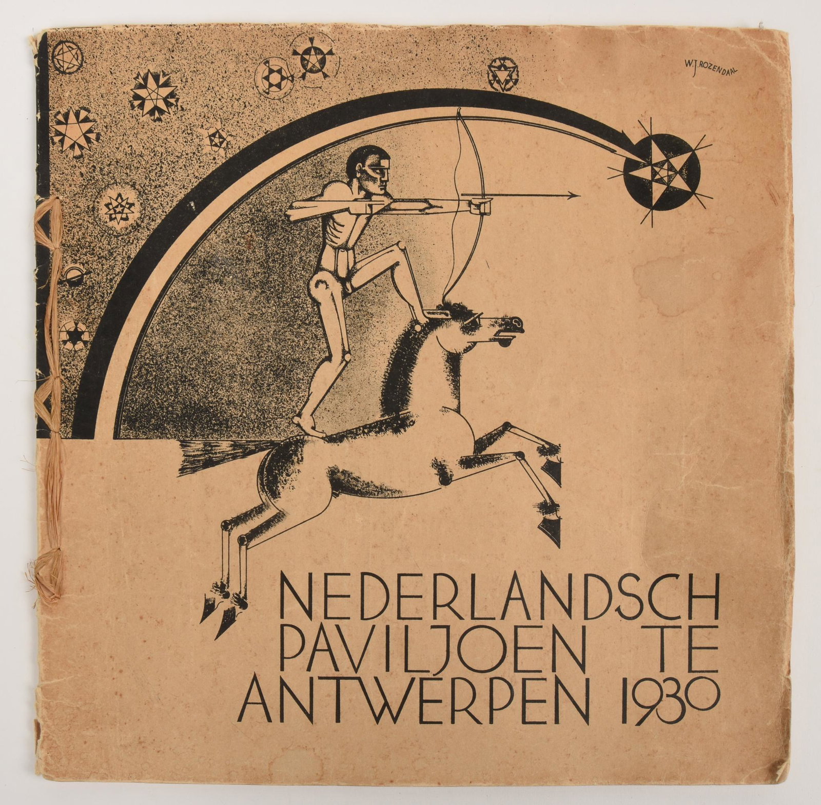 Antwerp World's Fair 1930 Exhibition Catalog.: Cover art by A.J. Rozendaal, 13 x 13 inches.