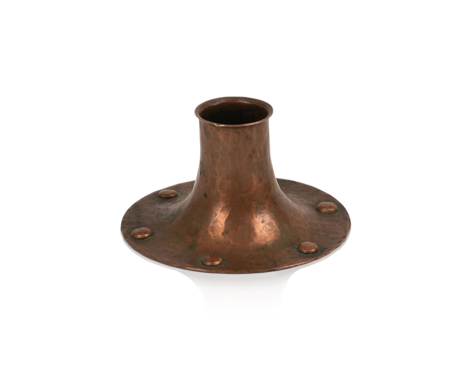 Roycroft Miniature Copper Bud Vase or Candlestick. (1 of 3)