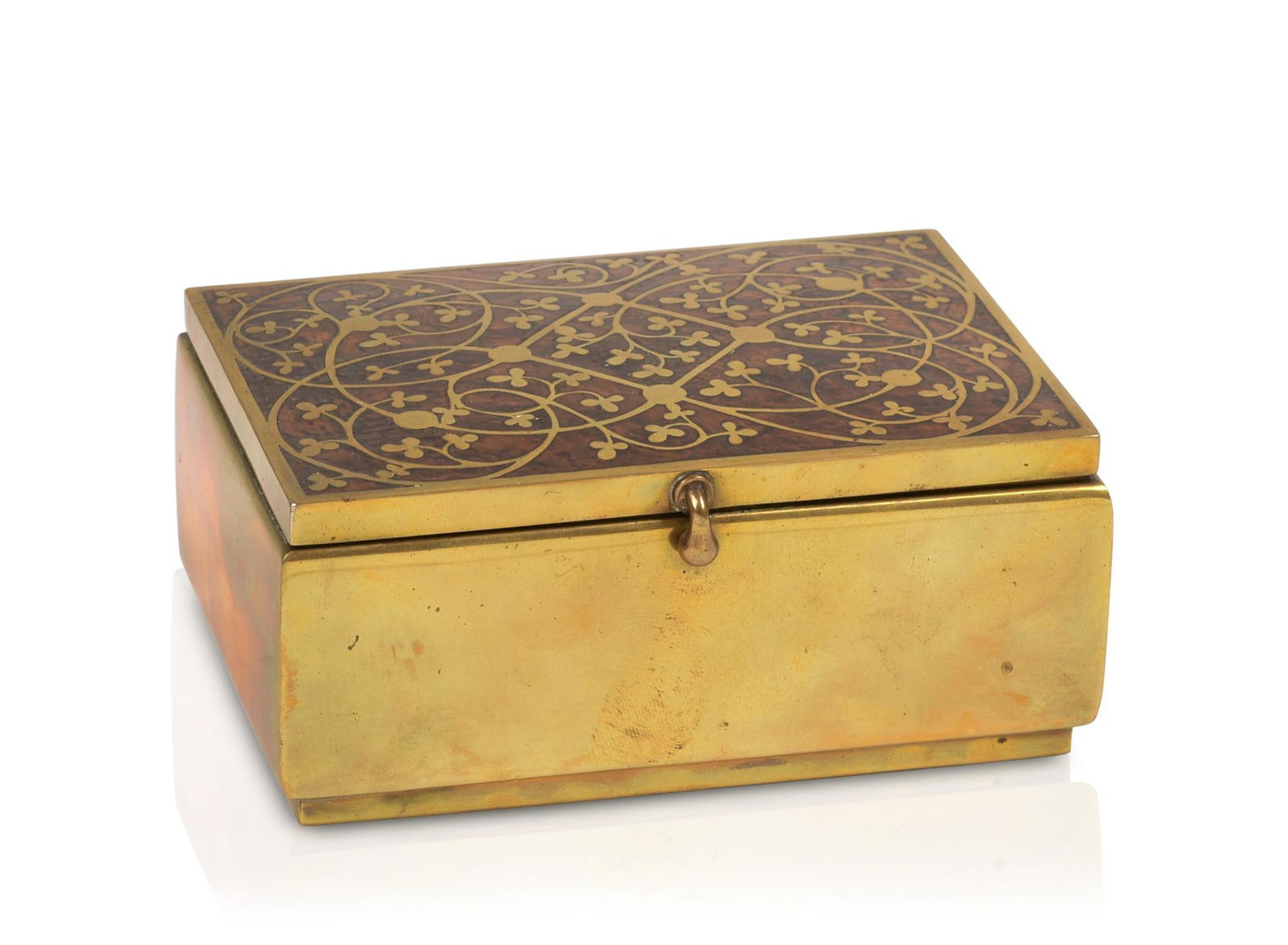 Erhard & Sohne Art Nouveau Brass Box. (1 of 5)