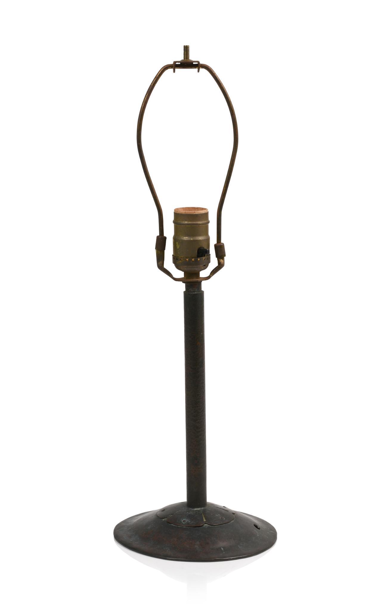 Arts & Crafts Hammered Copper Lamp Base. (1 of 3)