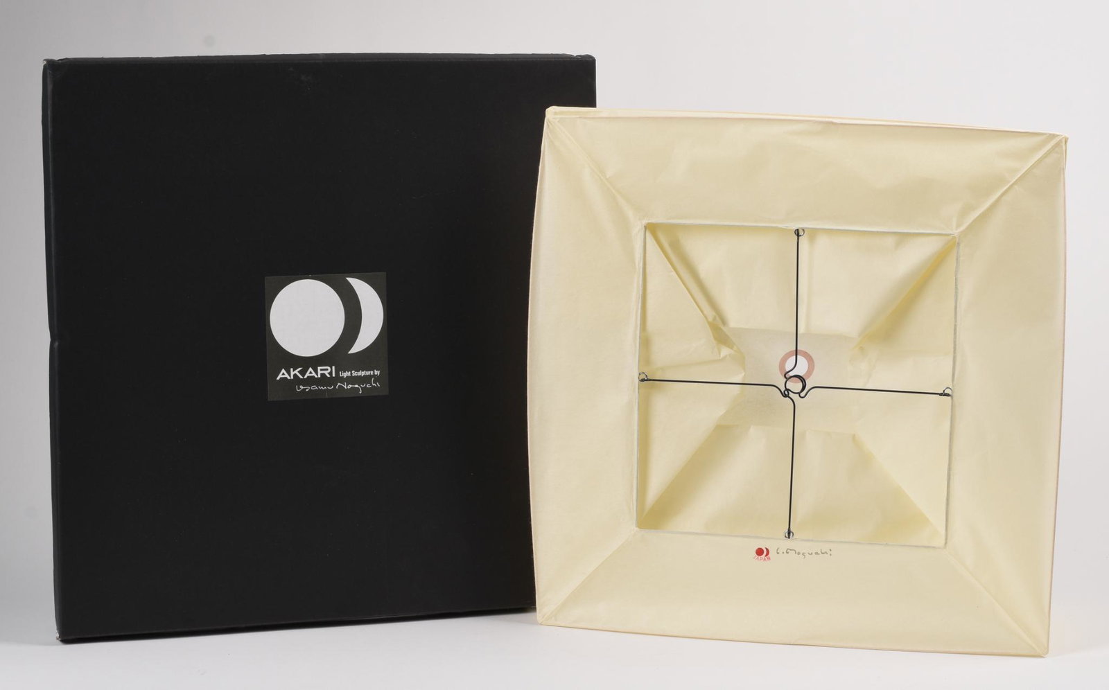 Akari 40XP Light Sculpture by Isamu Noguchi.: In original box, 15.7 x 15.7 x 15 inches, retail $350.