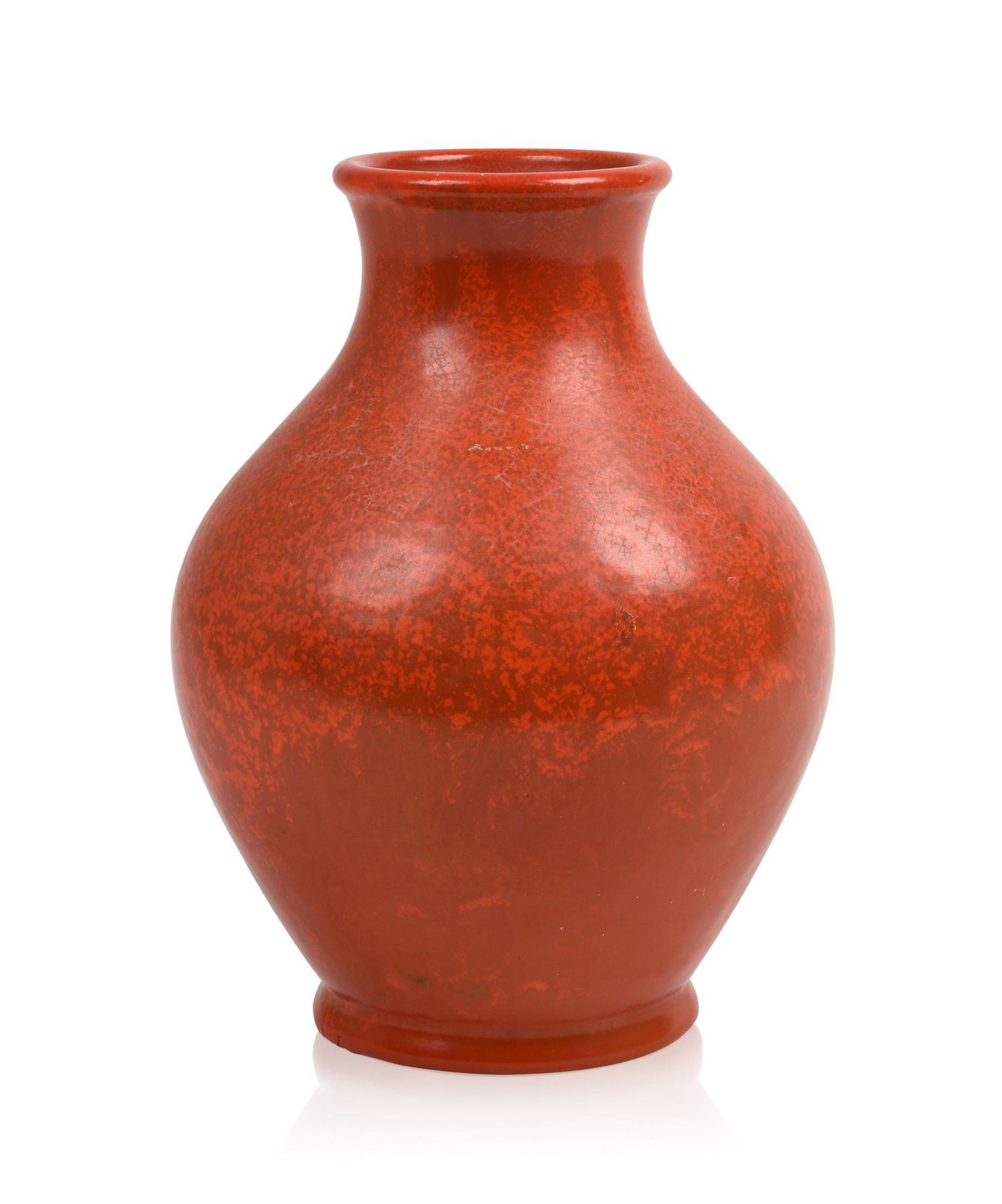 Weller Blo Red Pottery Vase. (1 of 3)