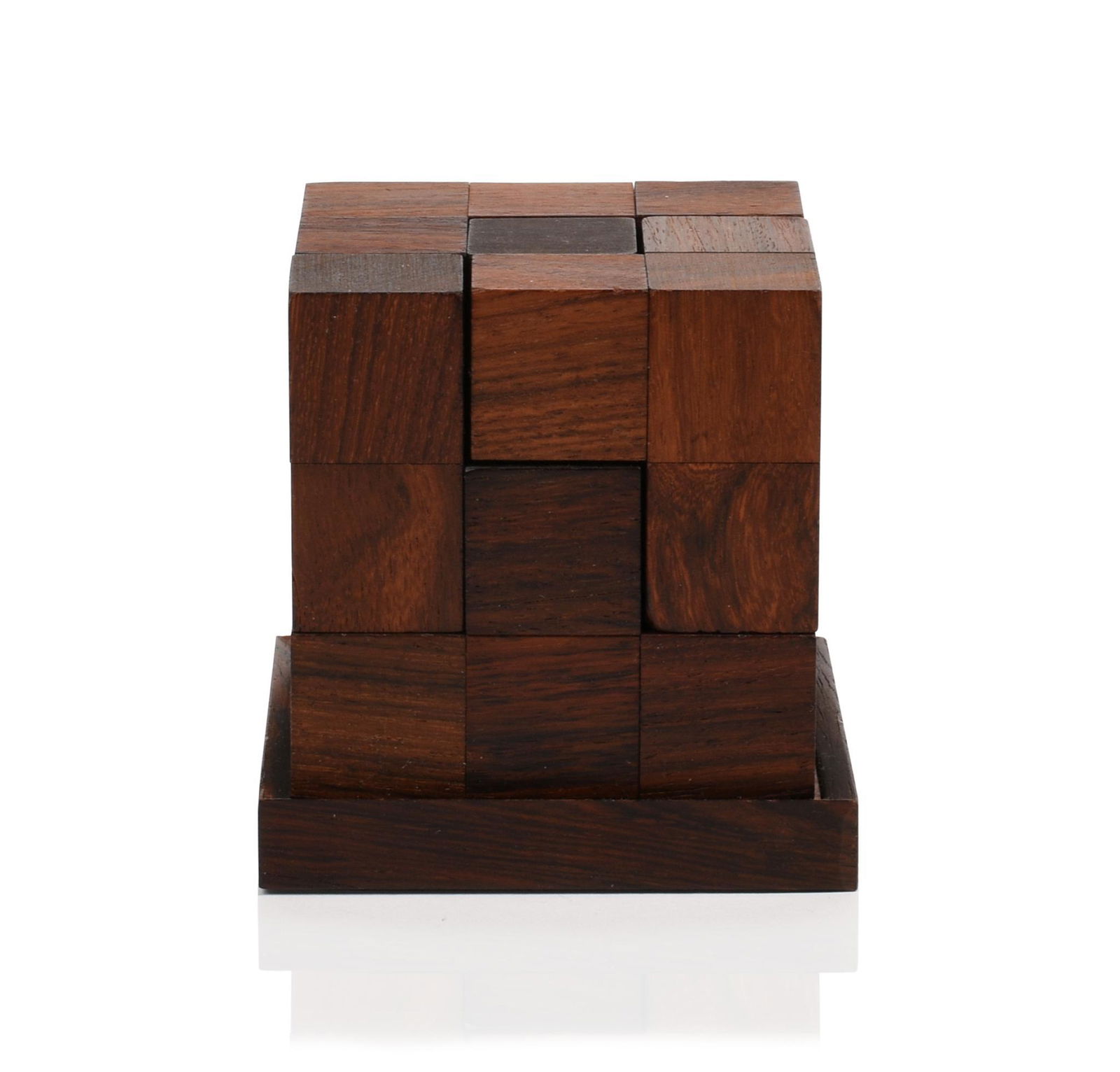 Piet Hein Rosewood SOMA Cube Puzzle. (1 of 4)
