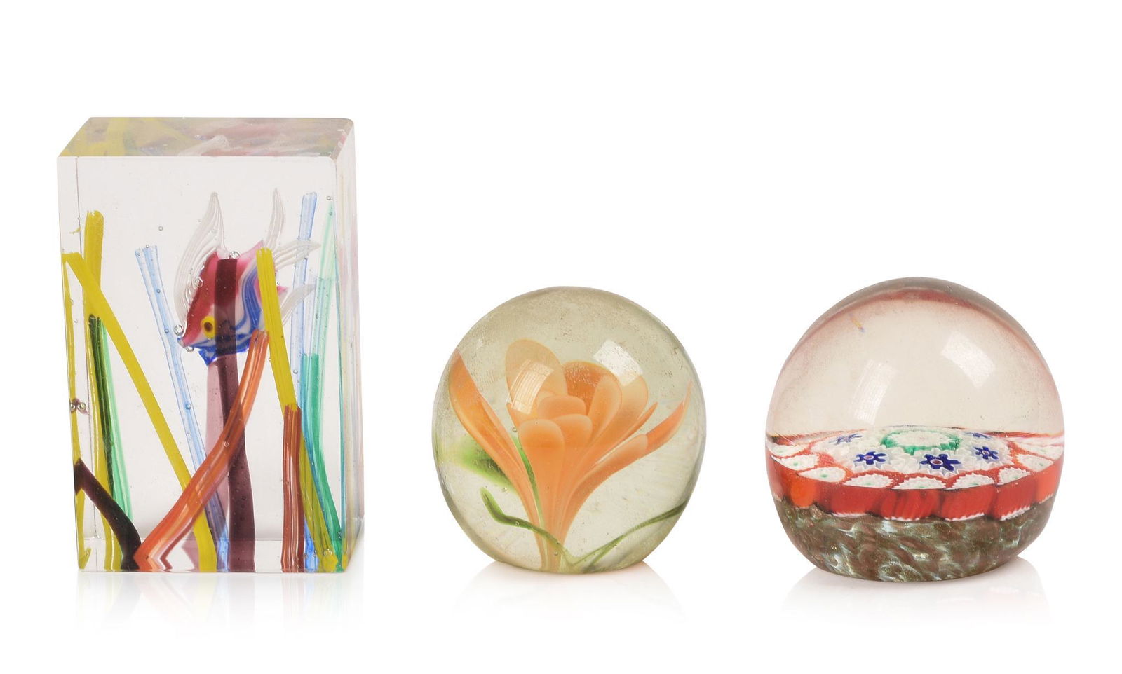 Three Glass Paperweights. (1 of 4)