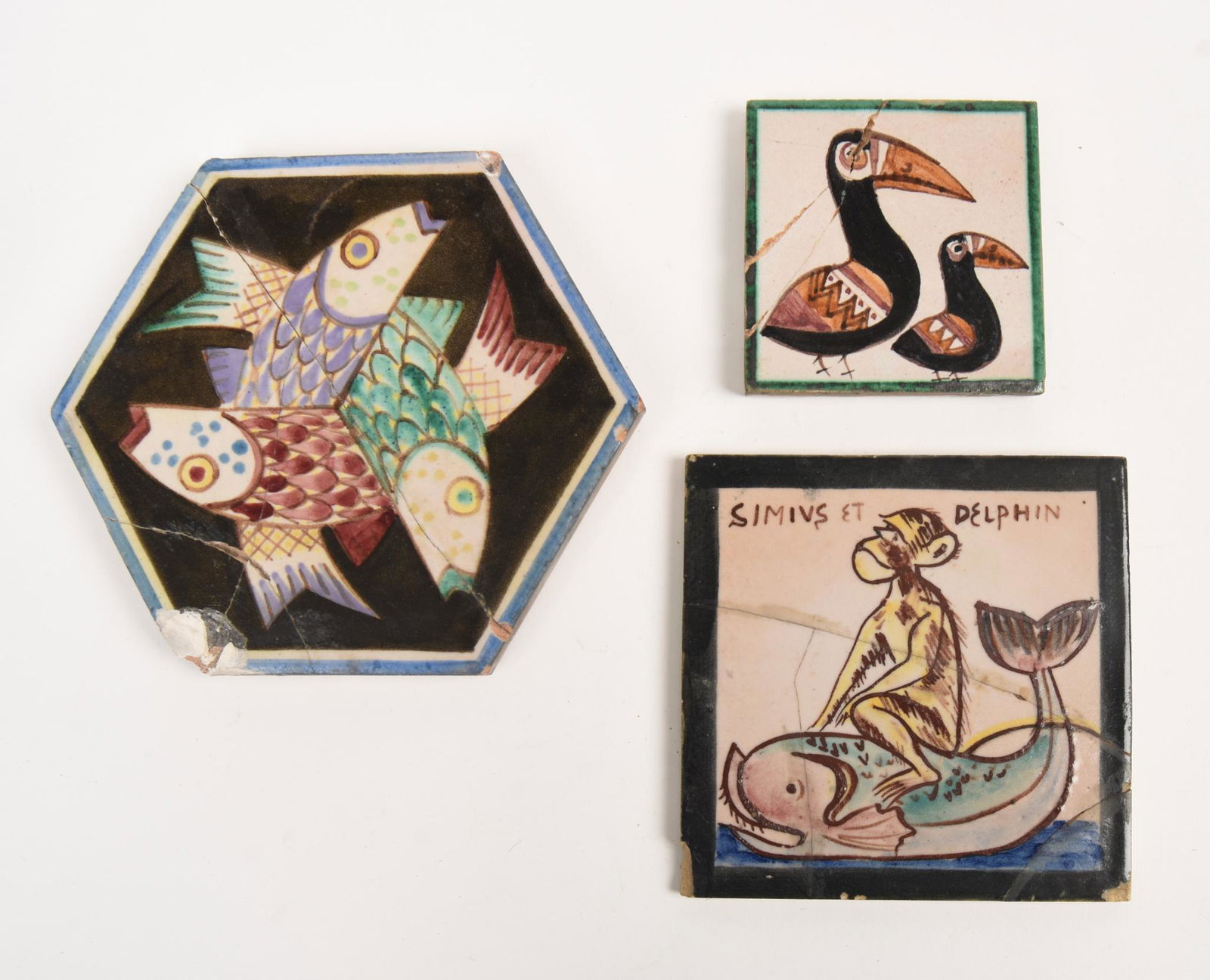Three ICS Pottery Tiles. (1 of 2)