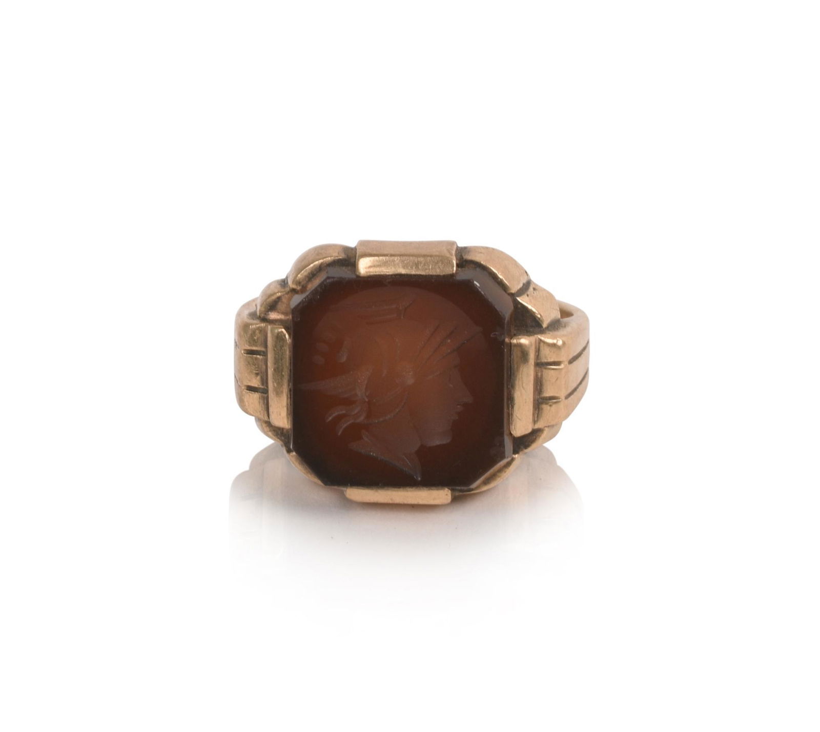Esemco Edwardian Ring With Carved Carnelian Stone (1 of 4)