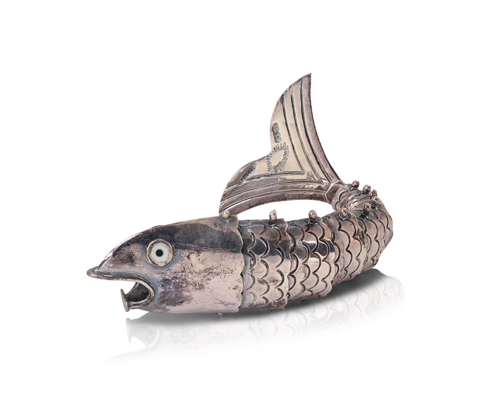 Emilia Castillo Mexican Sterling Articulated Fish Bottle Opener. (1 of 5)