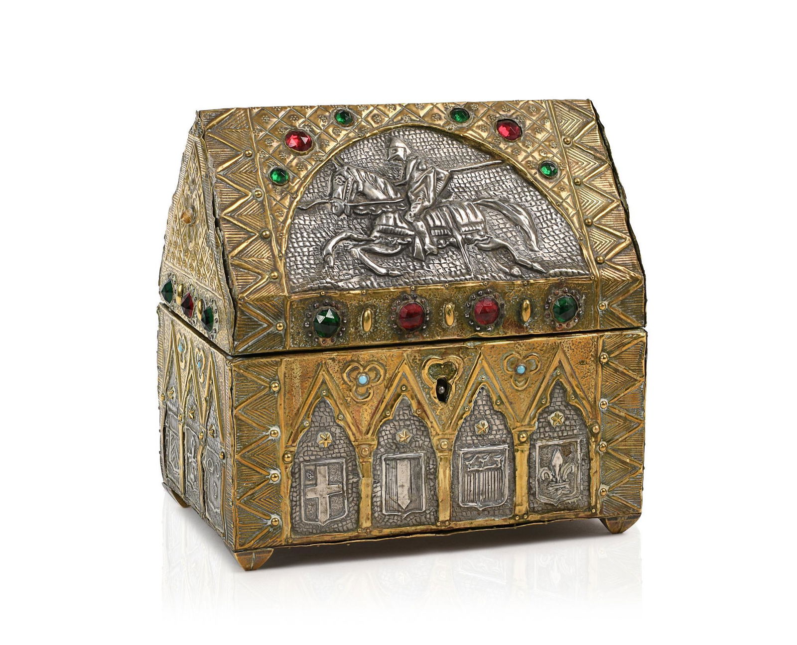 Gothic Style Mixed Metal Box. (1 of 6)