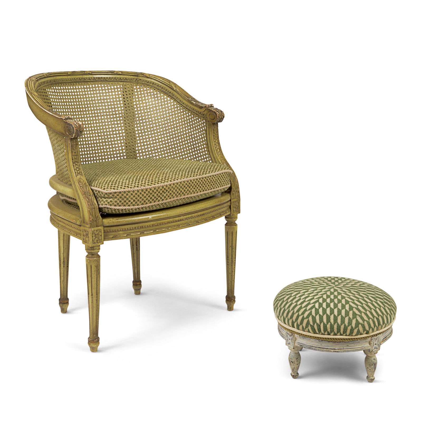 French Provincial Arm Chair and Step Stool. (1 of 5)