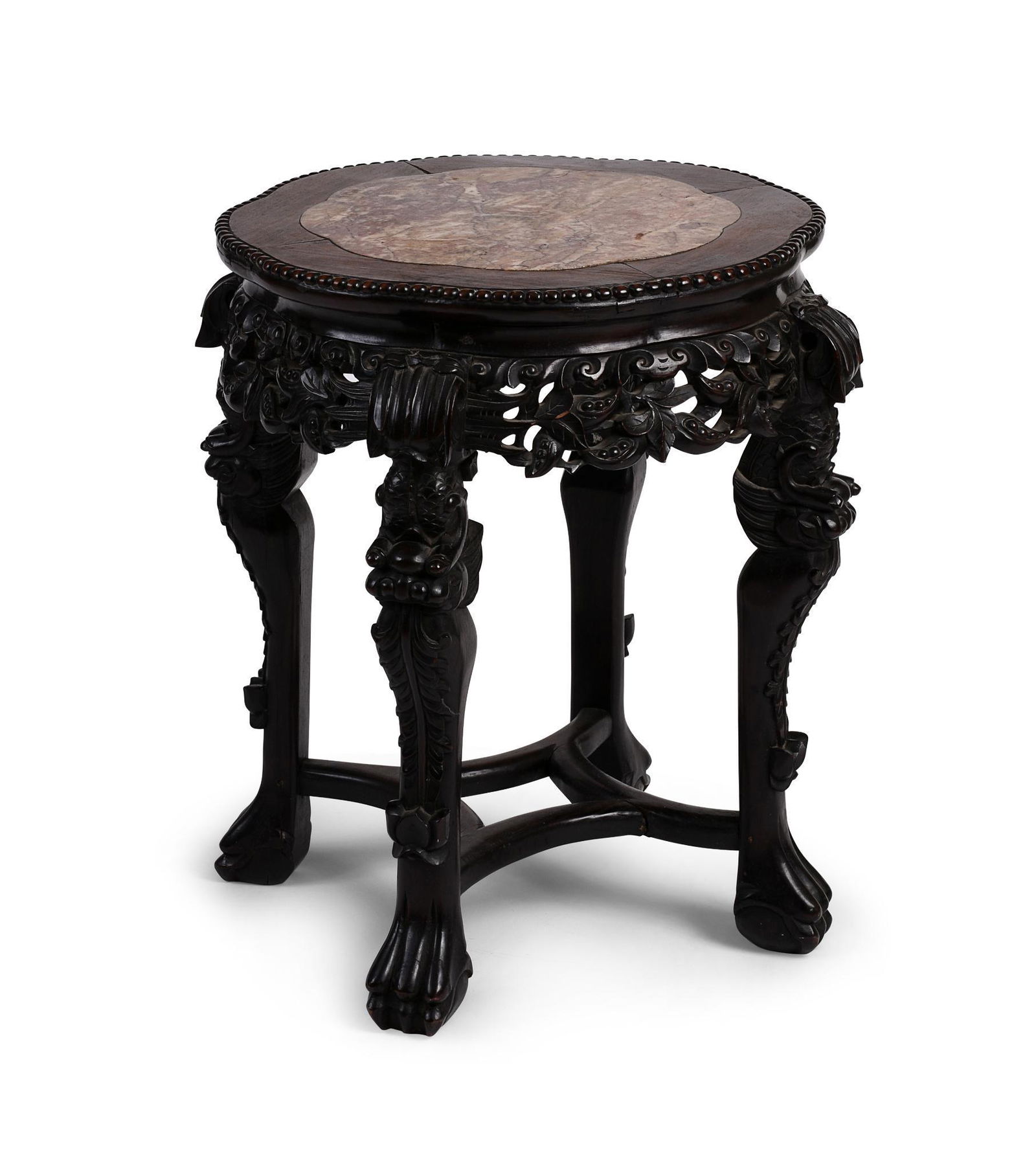 19th C Chinese Marble Top Stand (1 of 4)