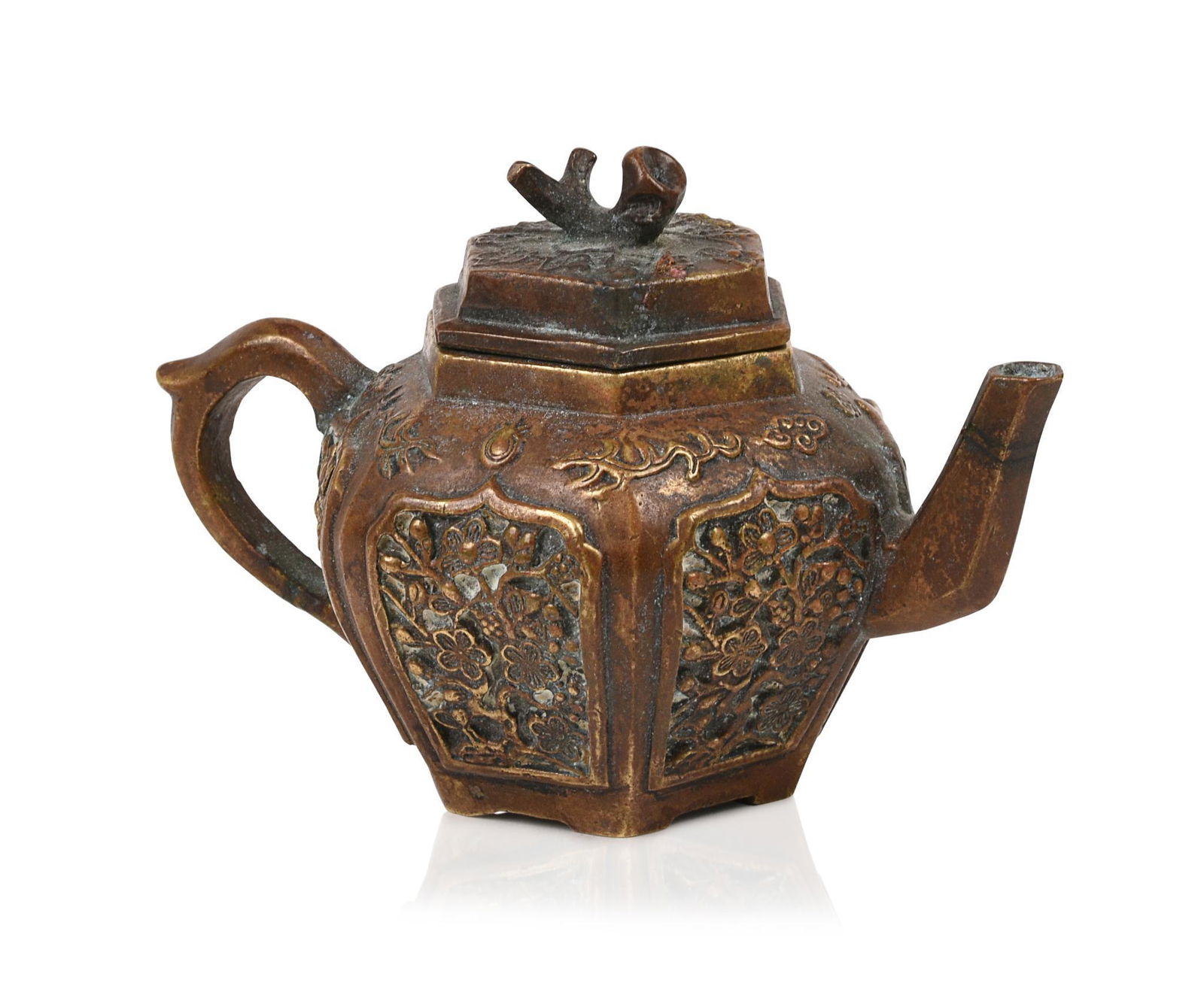 Small Chinese Bronze Teapot. (1 of 4)