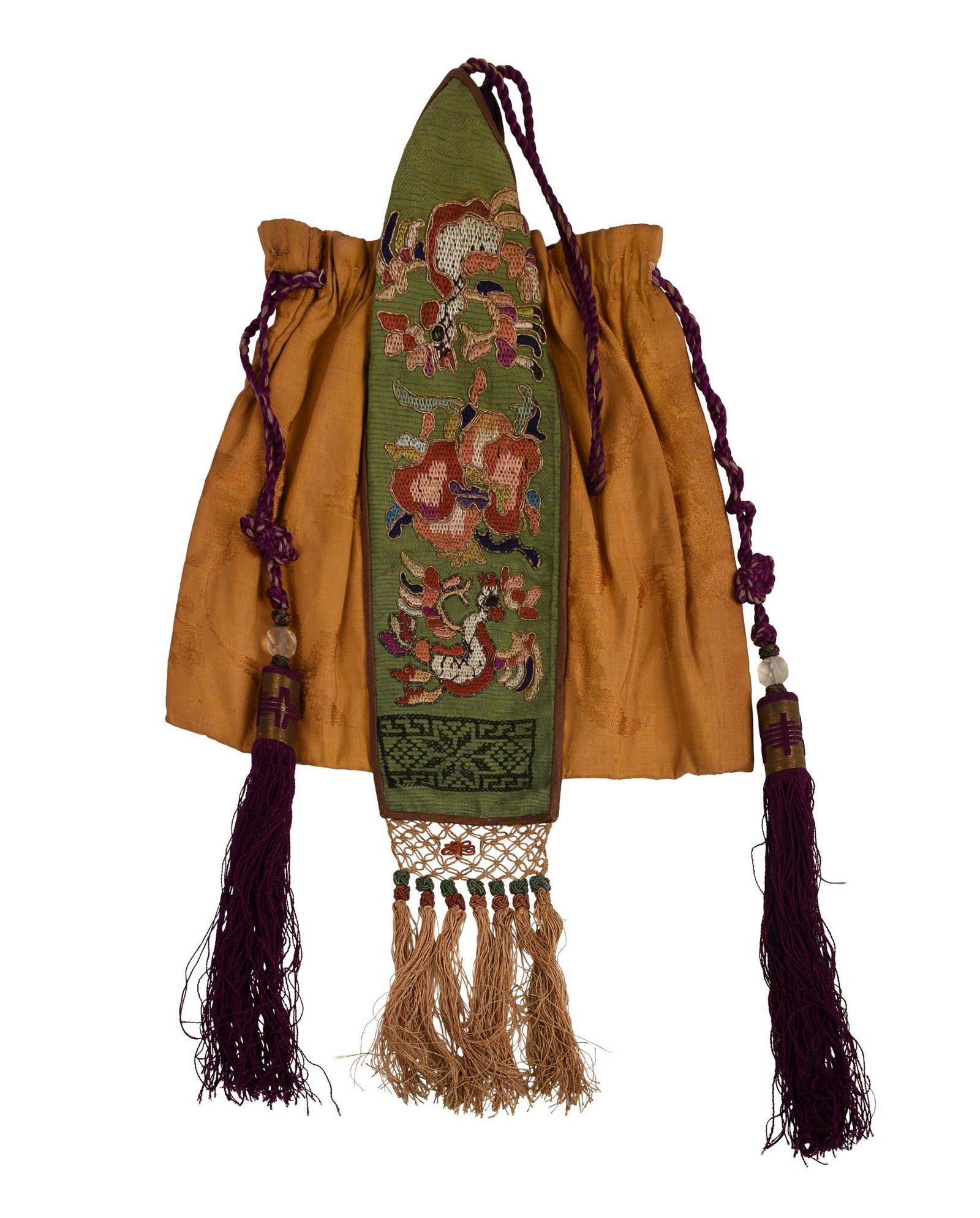 Chinese Embroidered Silk Purse. (1 of 3)