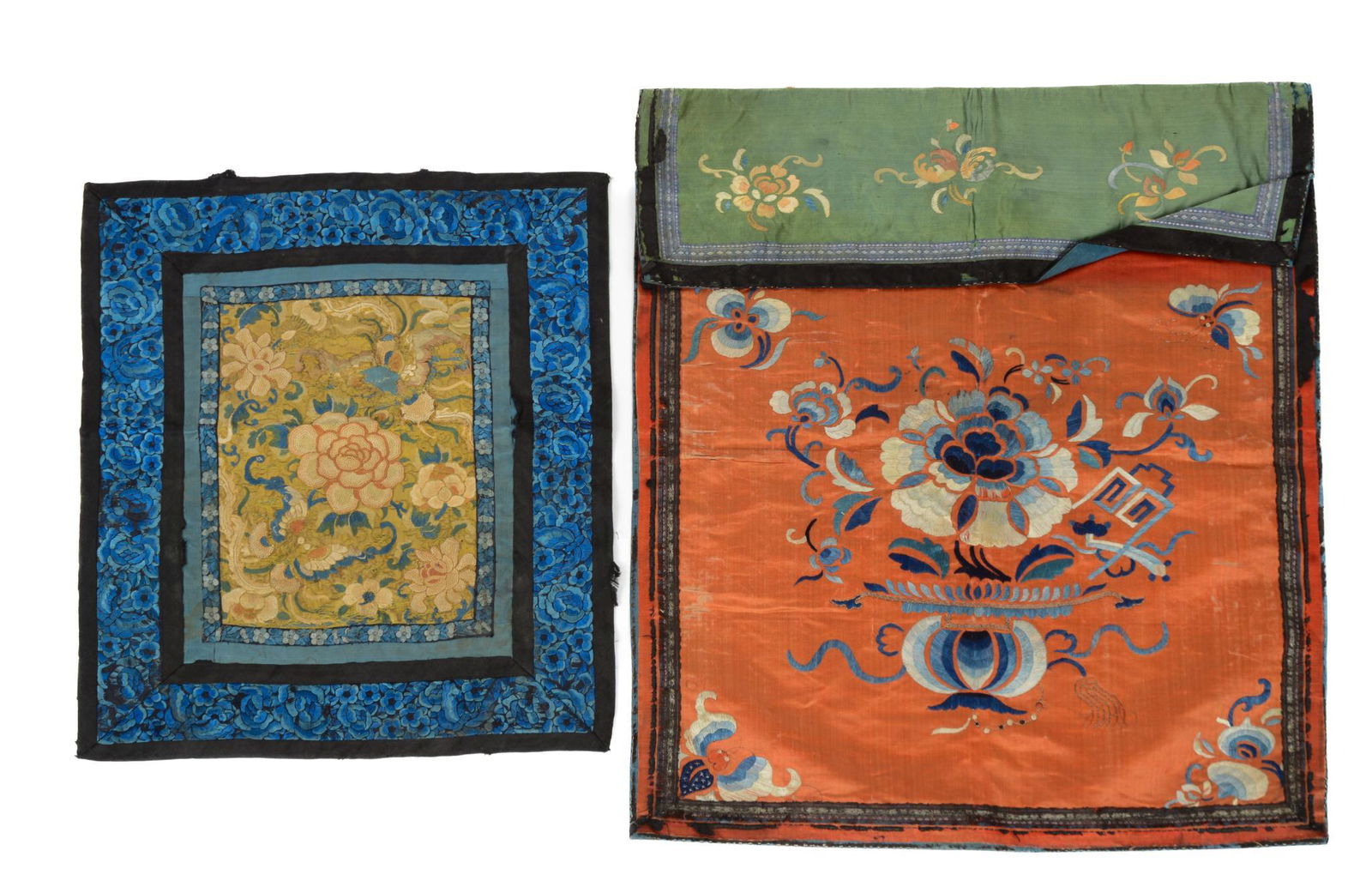 Two Chinese Embroidered Silk Panels (1 of 2)