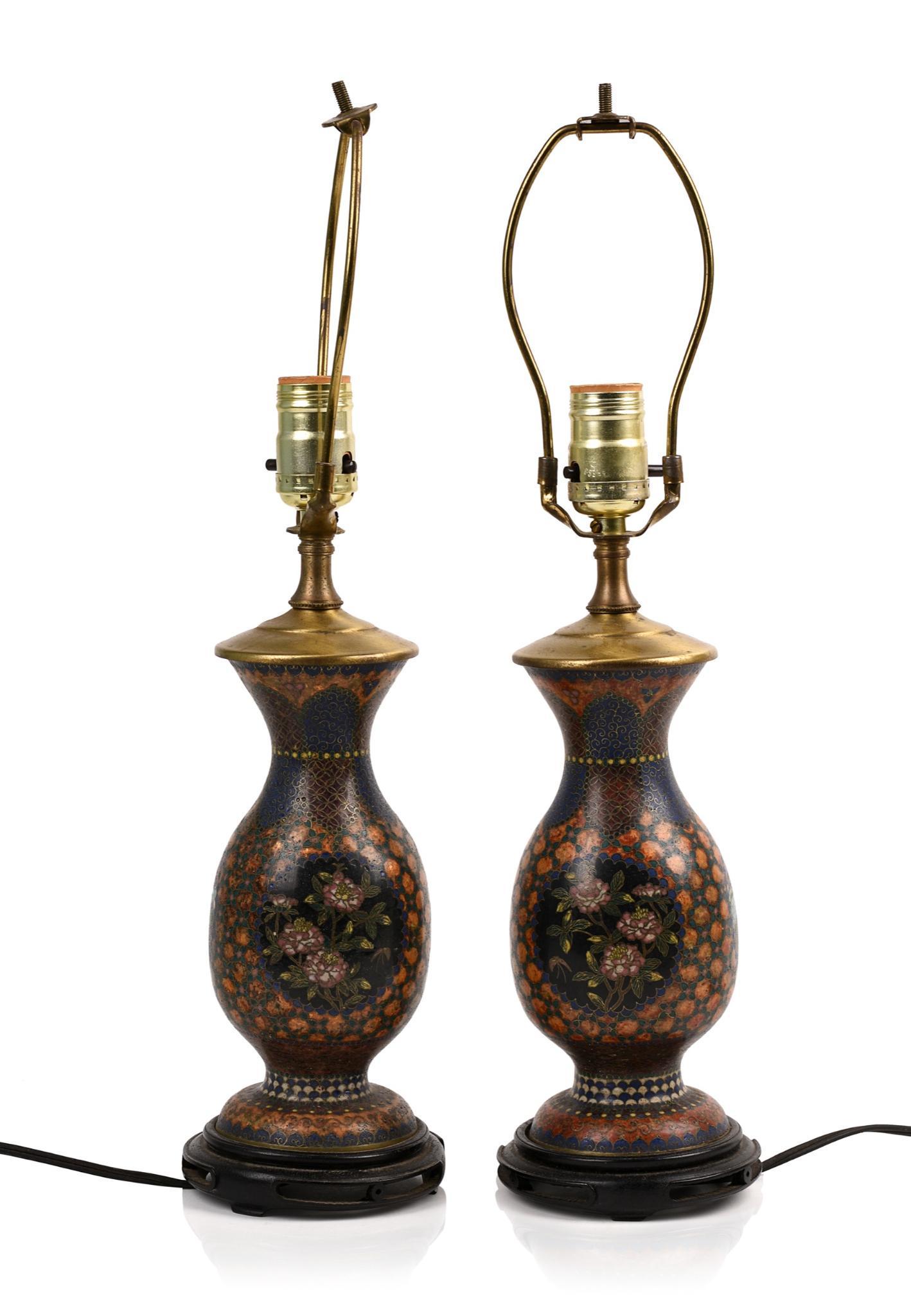 Pair of Japanese Cloisonne Vases. (1 of 3)