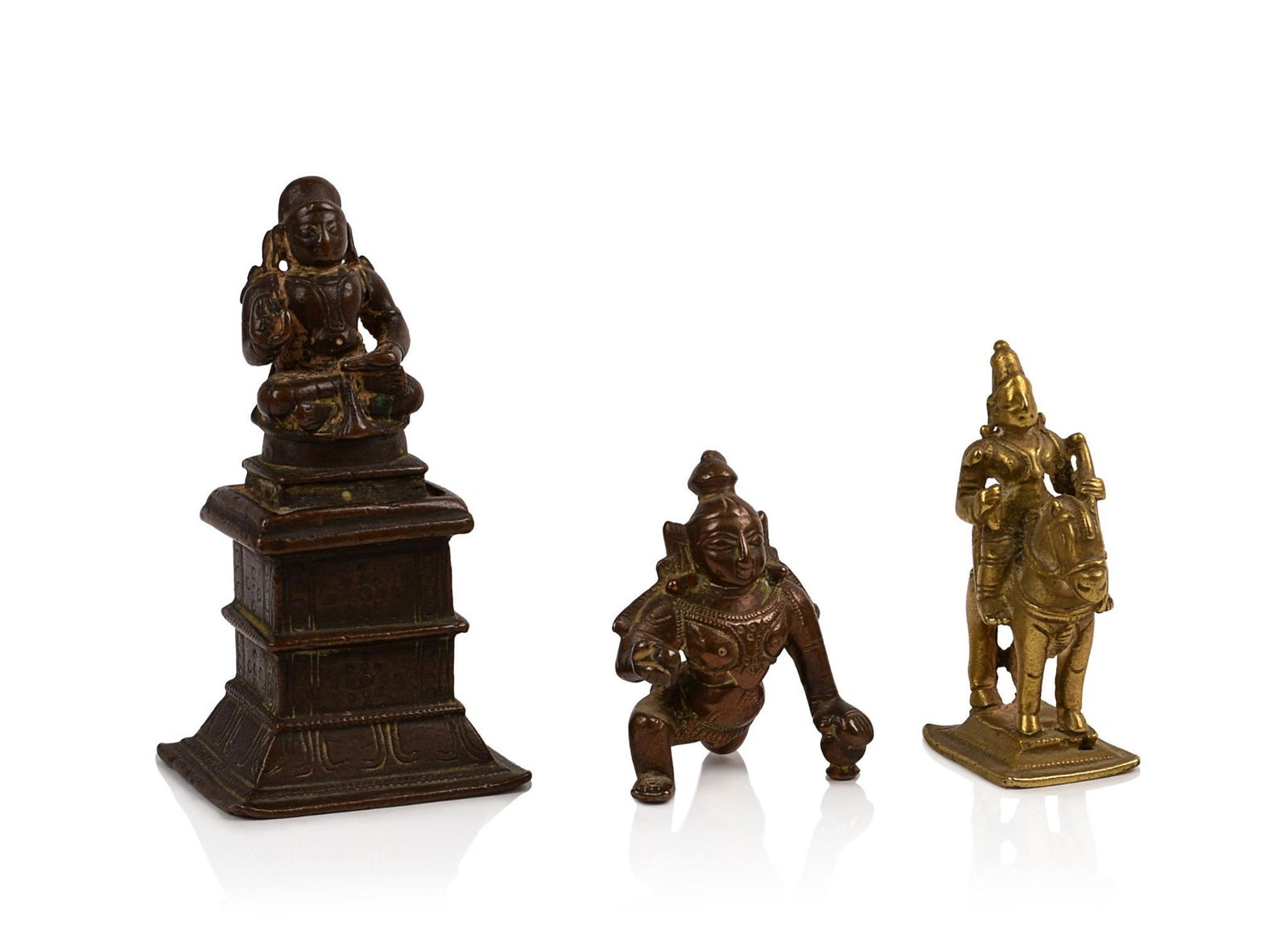 Three Small Indian Bronze Statues (1 of 5)