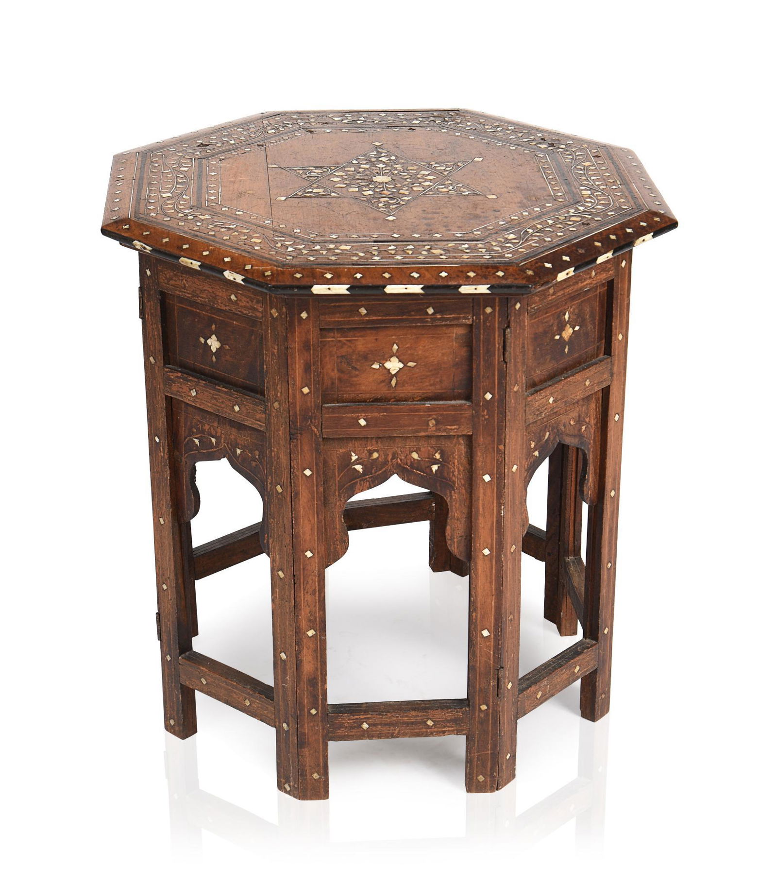 Indian Inlaid Side Table With Octagonal Top. (1 of 6)