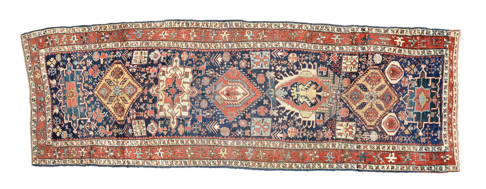 Northwest Persian Antique Karadagh Carpet.: 11 feet by 3 feet 8 inches, circa 1800.