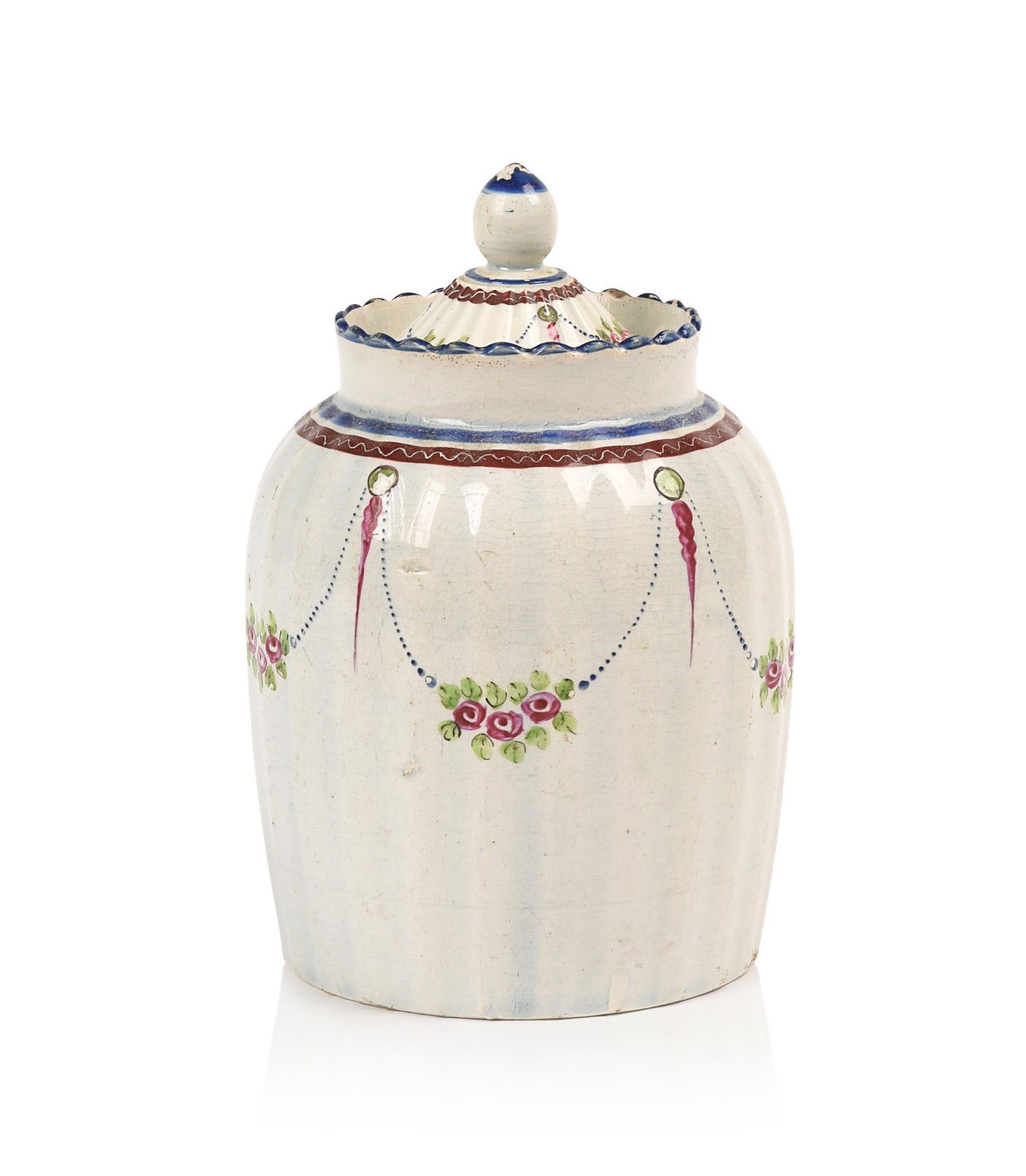 18th Century European Porcelain Tea Caddy. (1 of 3)