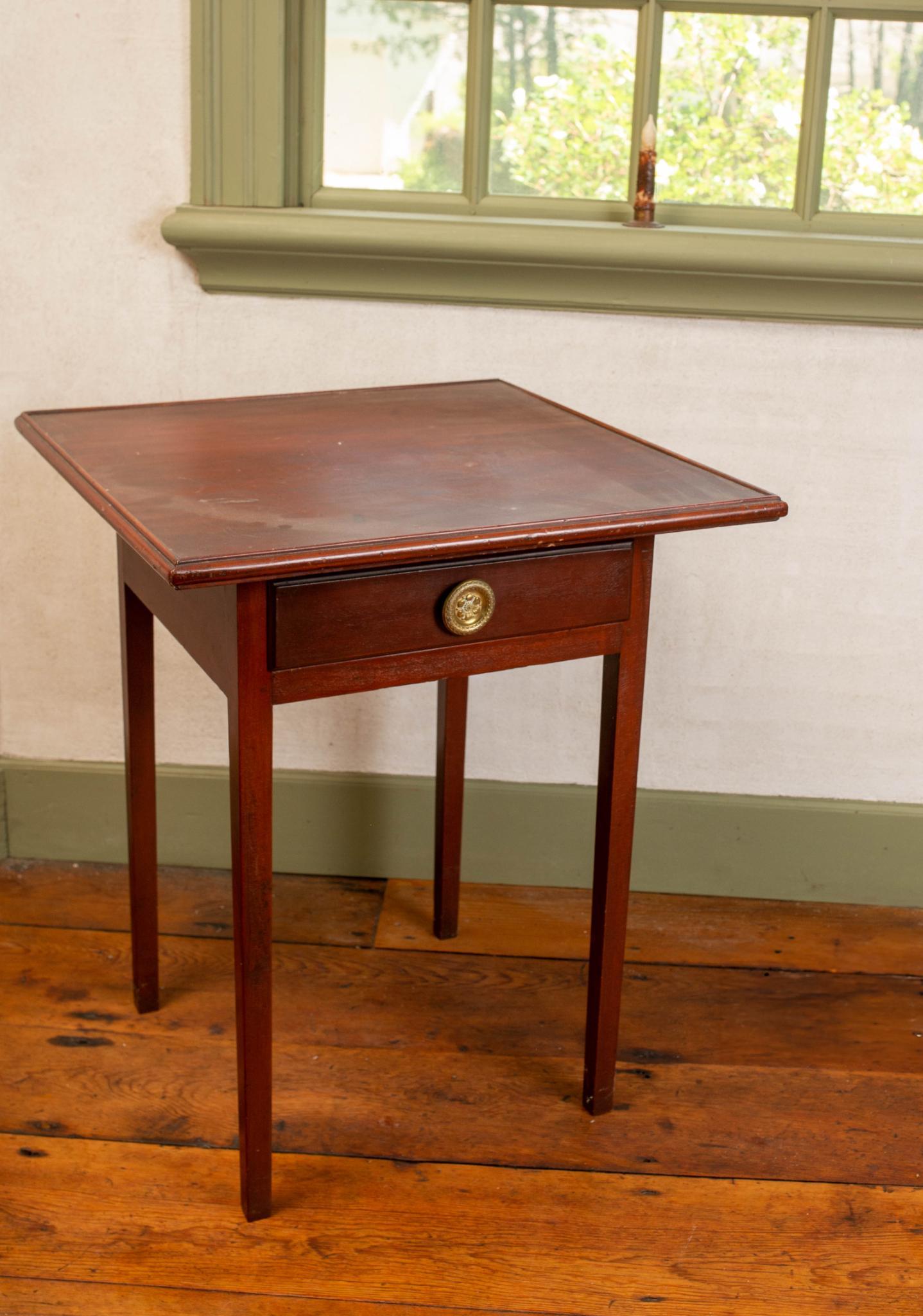 CHERRY HEPPLEWHITE KETTLE STAND. (1 of 3)