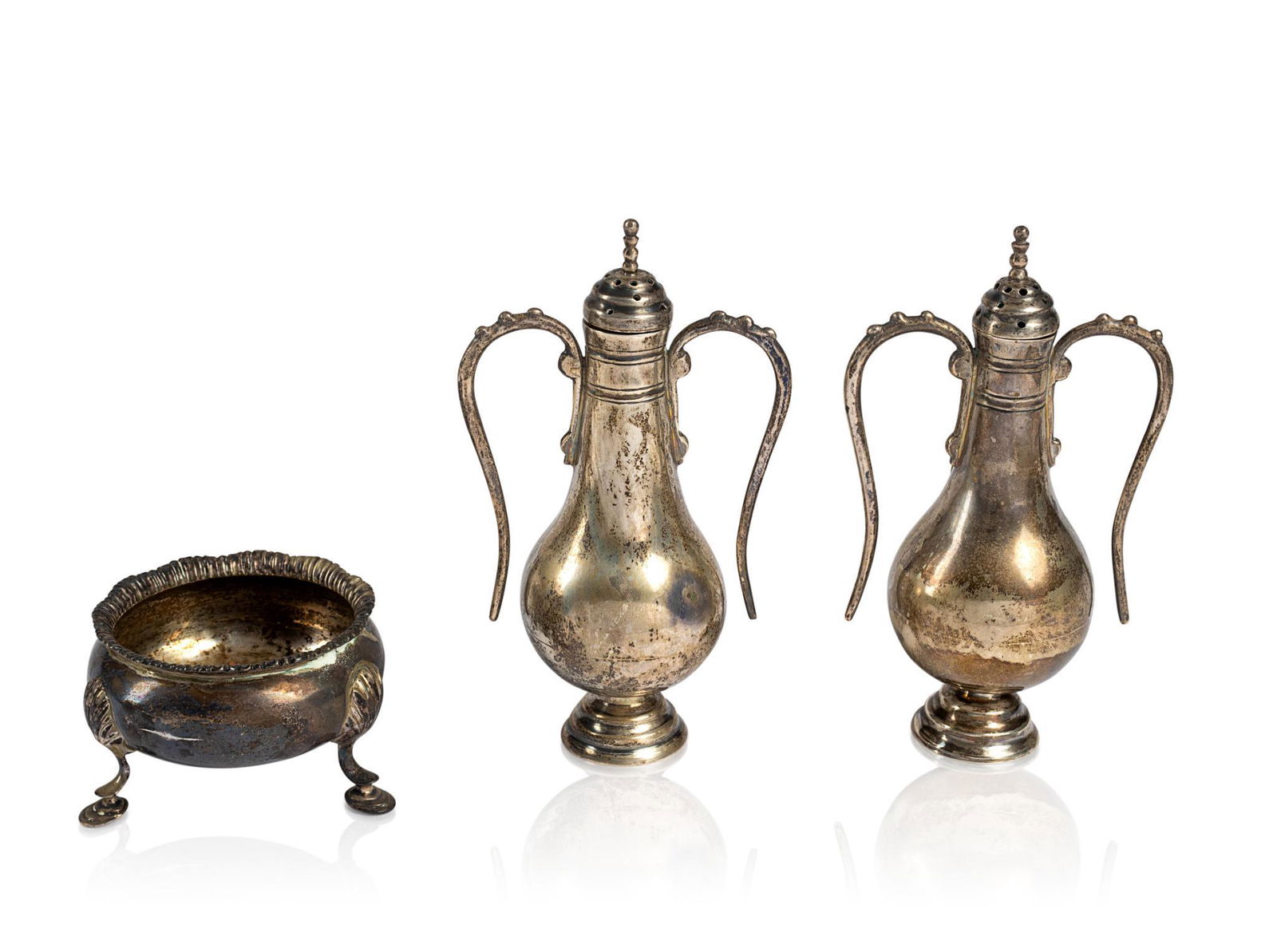 ENGLISH SILVER OPEN SALT. (1 of 3)