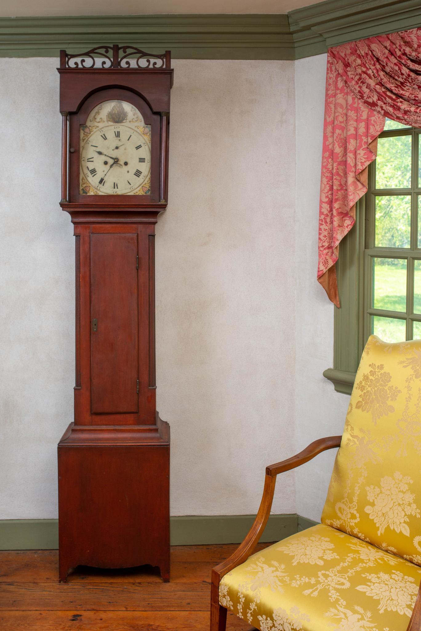 AMERICAN MAHOGANIZED BIRCH FEDERAL TALL CASE CLOCK. (1 of 5)