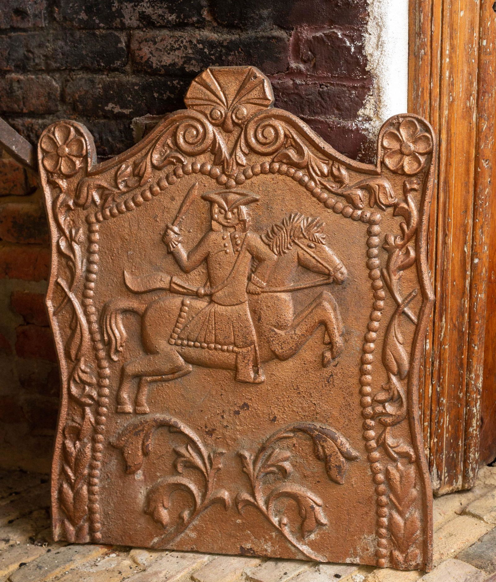 Reproduction Cast Iron Fireback. Auction