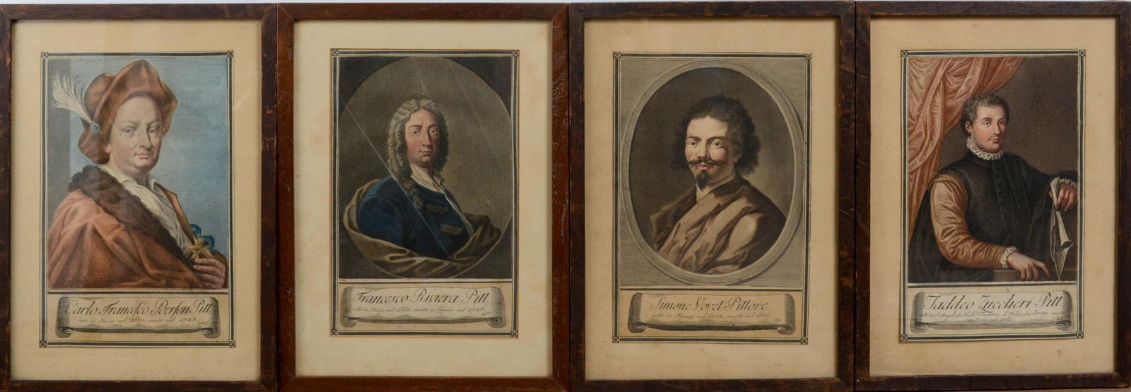 FOUR 17TH OR EARLY 18TH HANDCOLORED ENGRAVINGS (1 of 3)