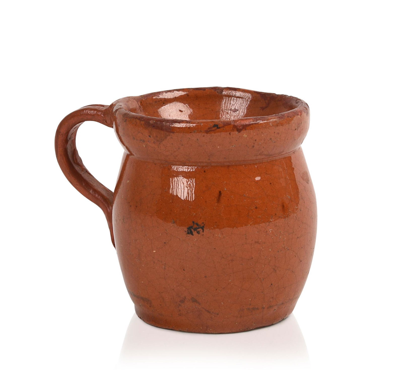 Miniature New England Redware Crock. (1 of 5)