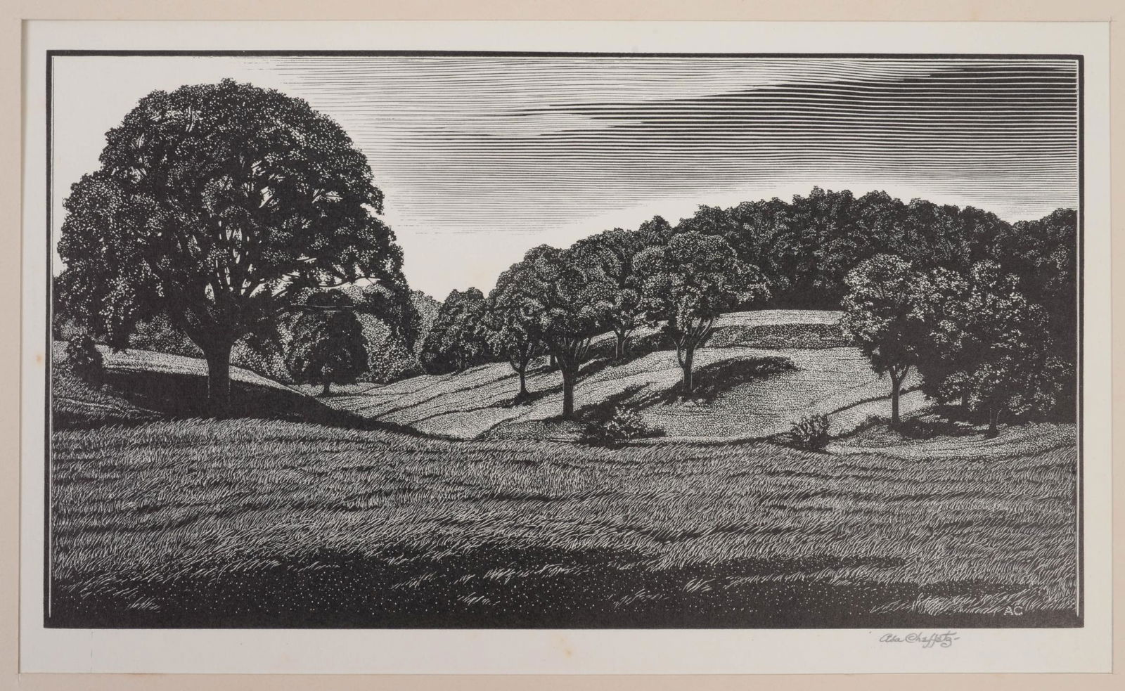 Asa Cheffetz Wood Engraving. (1 of 2)