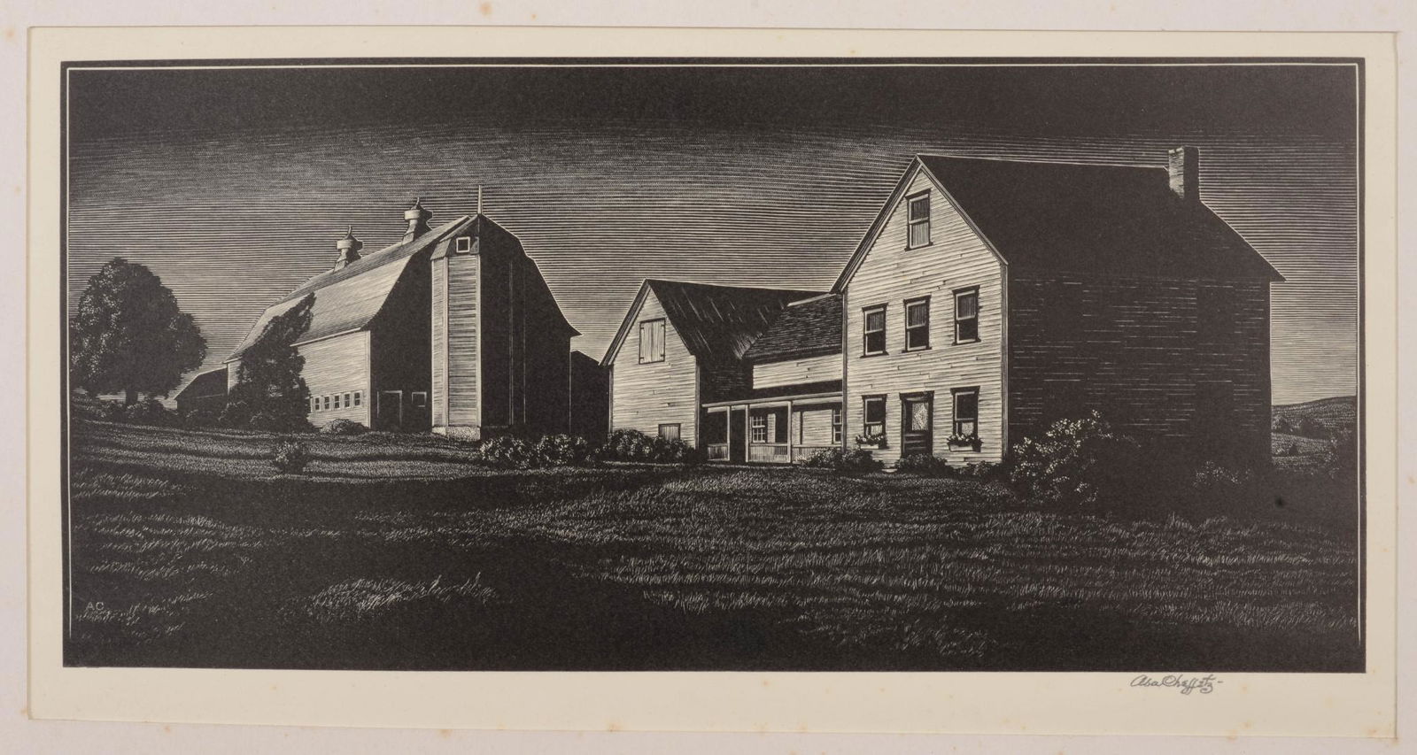 Asa Cheffetz Wood Engraving. (1 of 2)