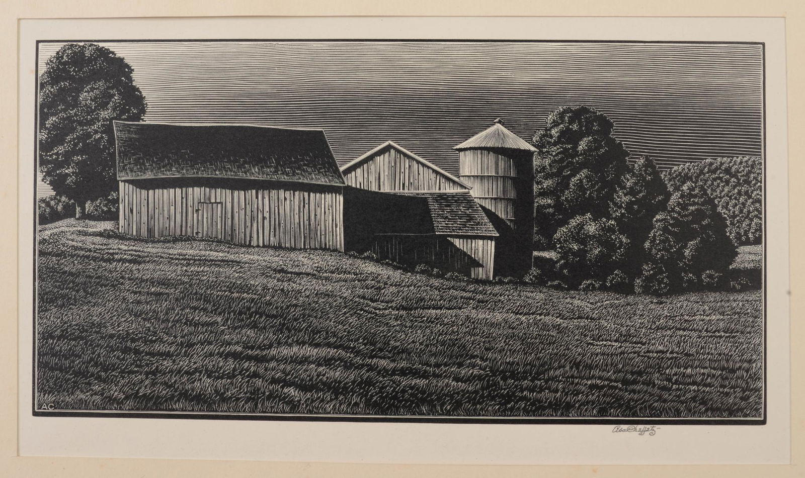 Asa Cheffetz Wood Engraving. (1 of 2)